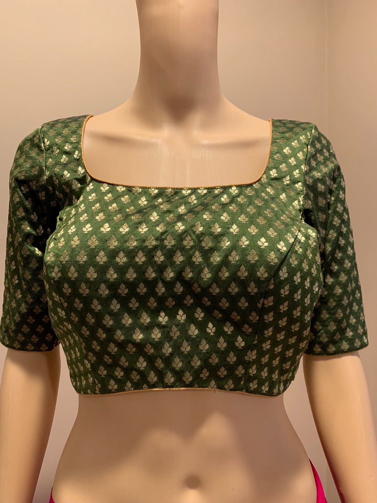 Designer Banaras Silk Blouse with Zari Weaving boota brocade