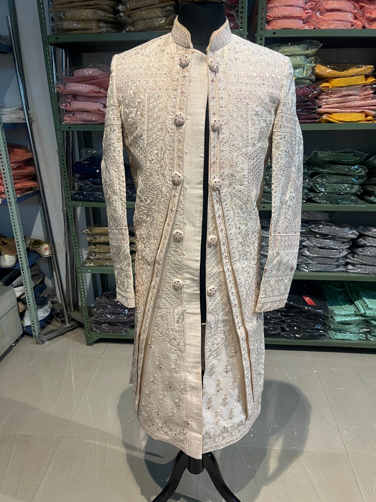 handwork Sherwani Men Wedding Party Indo Western Indian Pakistani Ethnic Wear