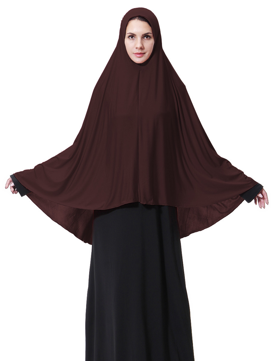 Muslim Women Robe Long Prayer Scarf Hijab Amira Large Overhead Headwear Cover