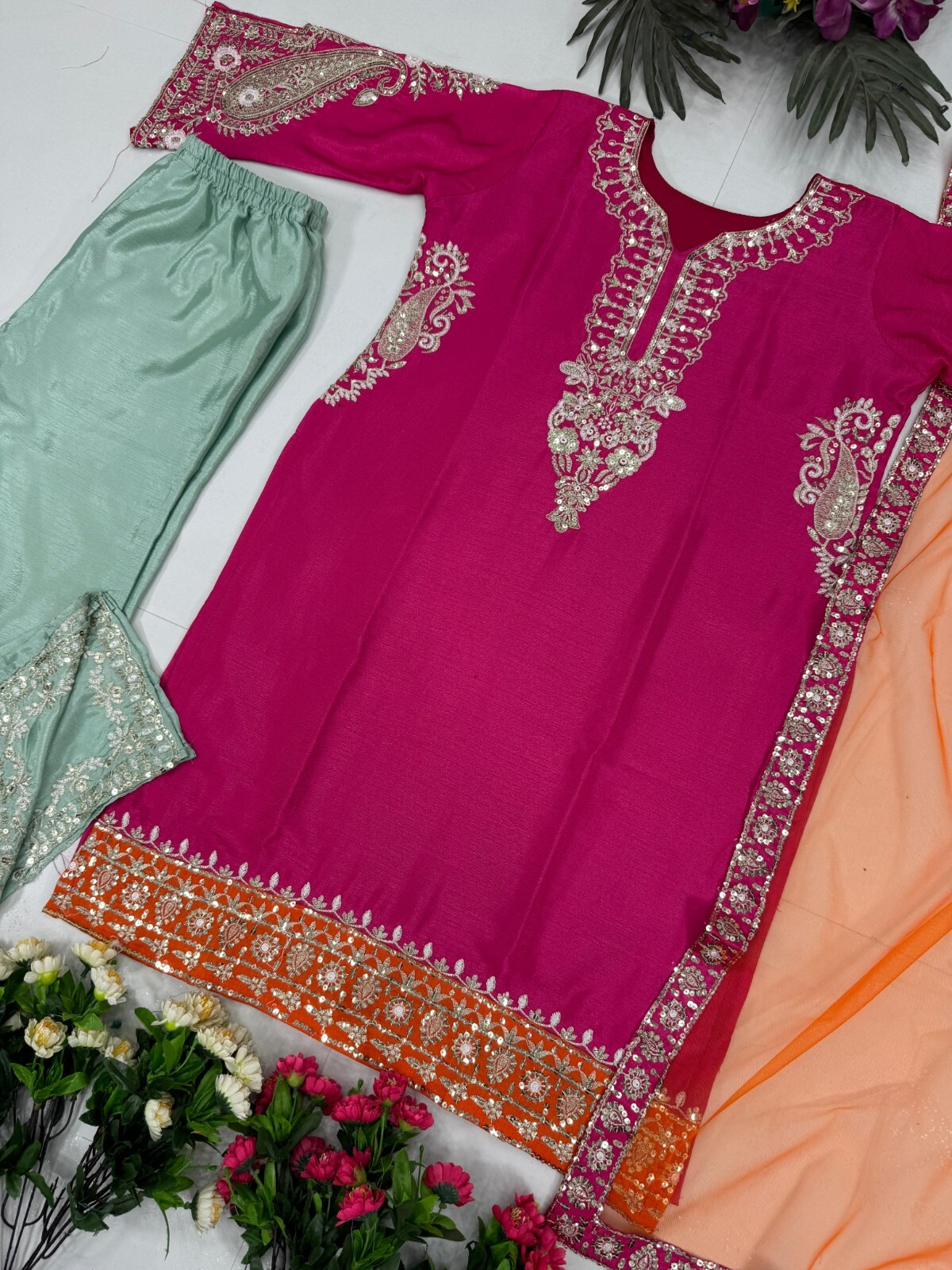 Pakistani Embroidery Salwar Kameez Readymade Suits anarkali Kurti Pant Plazzo 7
