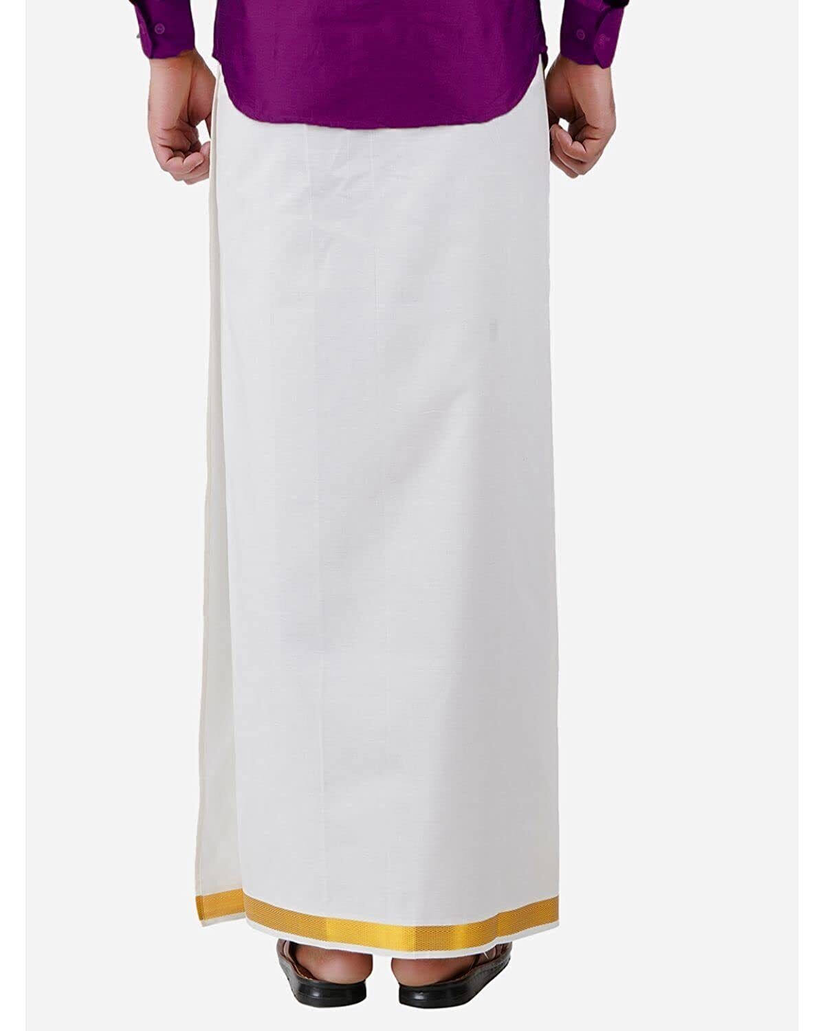 Cotton Mens Welcro pocket Lungi/Dhoti Readymade Lungi/Dhoti (Pack of 1) – CA