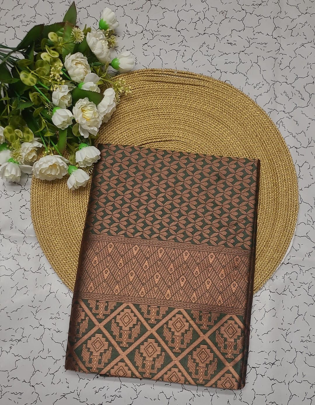 DESIGNER SAREE BOLLYWOOD PARTY WEAR BLOUSE INDIAN WEAR SOFT LICHI SILK WEDDING