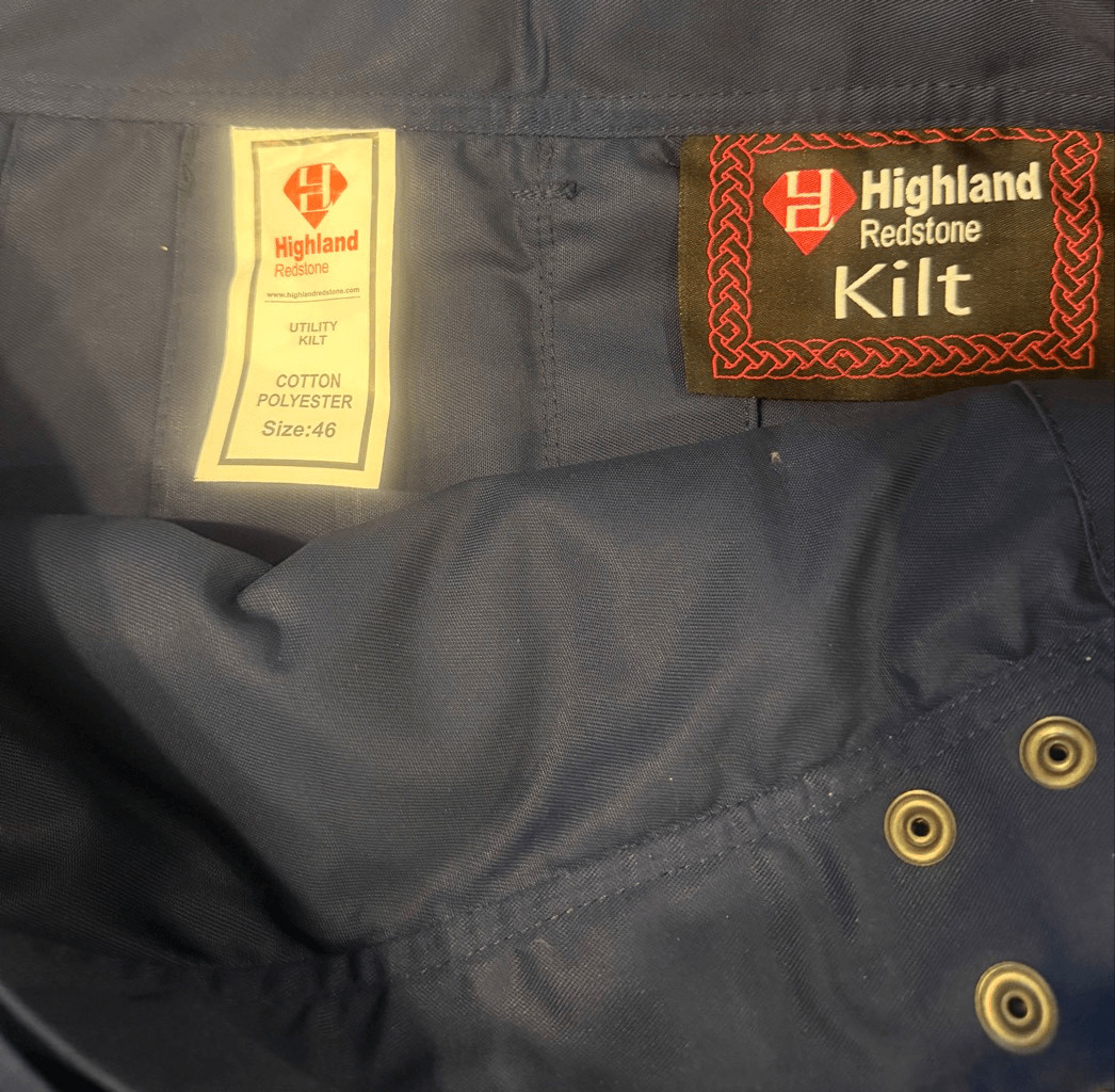 Highland Redstone Phantom Modern Utility Kilt | Blue Size 46