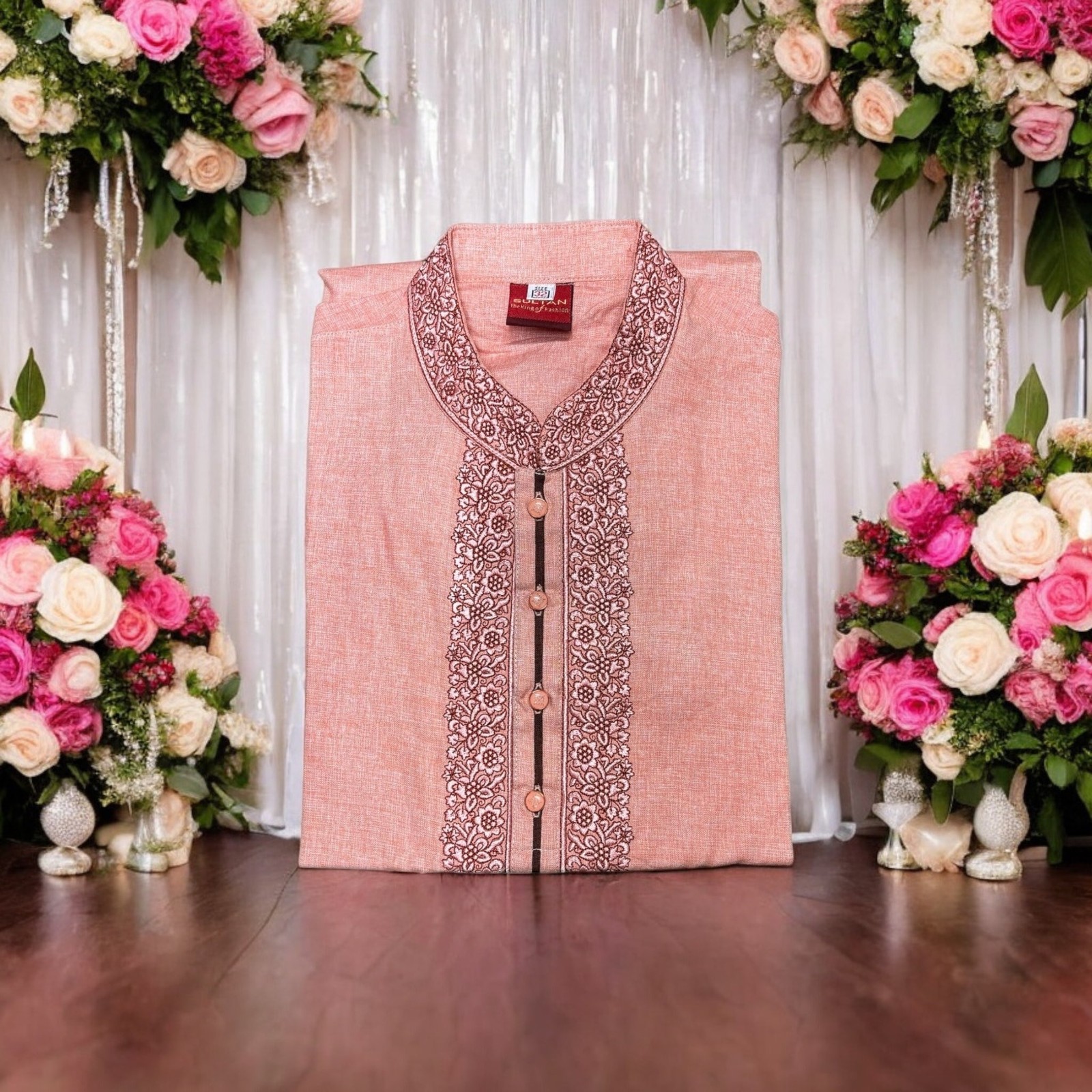Light Pink, Soft Cotton Traditional Boys Kurta, 014
