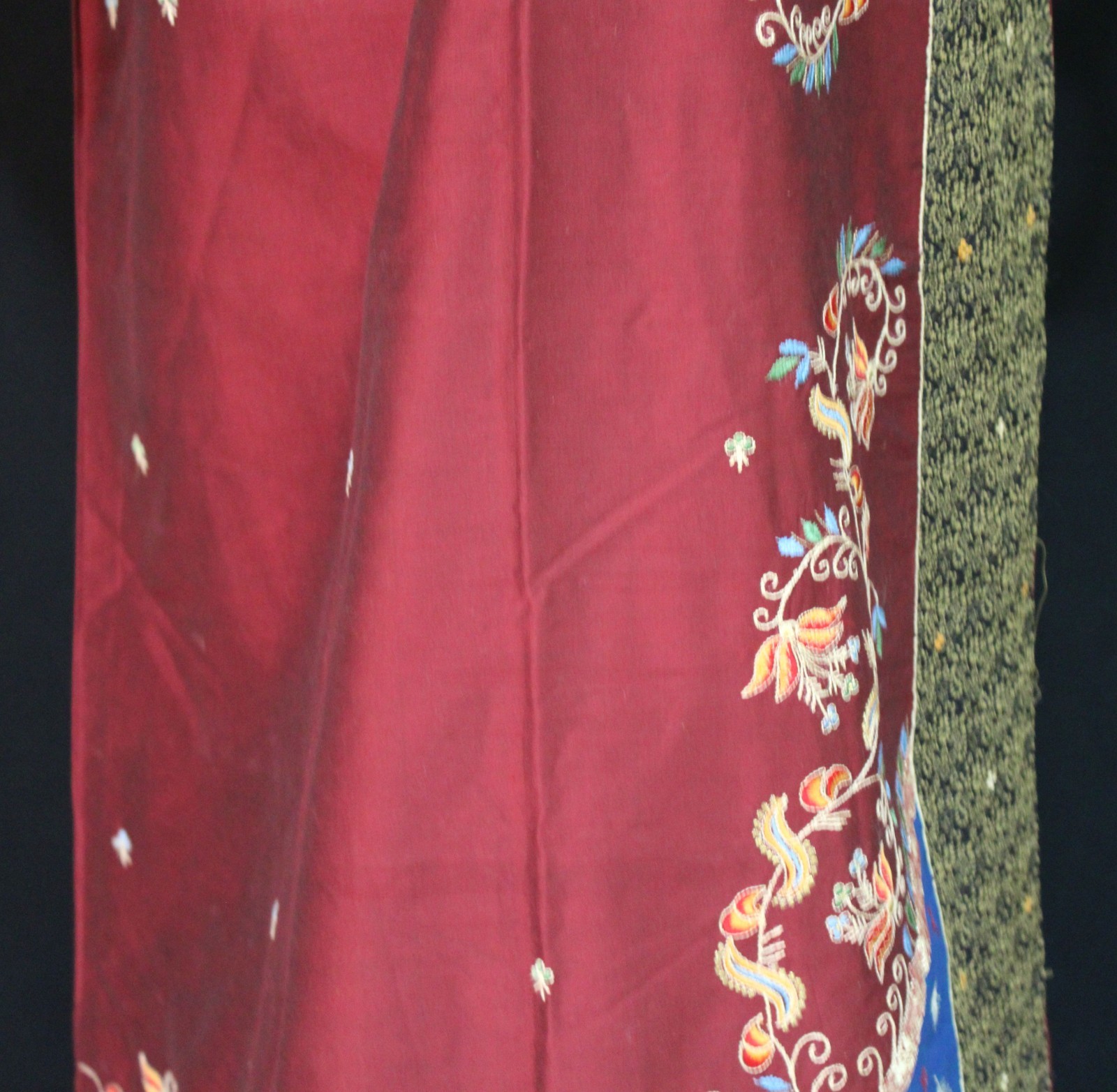 Sameera Fashions India Size Small Maxi Kurti Burgundy & Mixed Prints Full Sleeve