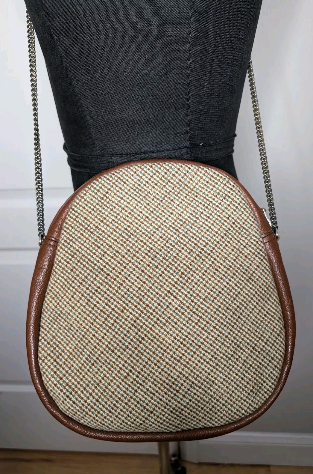 Vintage Nicolson’s Edinburgh Scotland Matching Tweed & Leather Sporran Bag & Hat