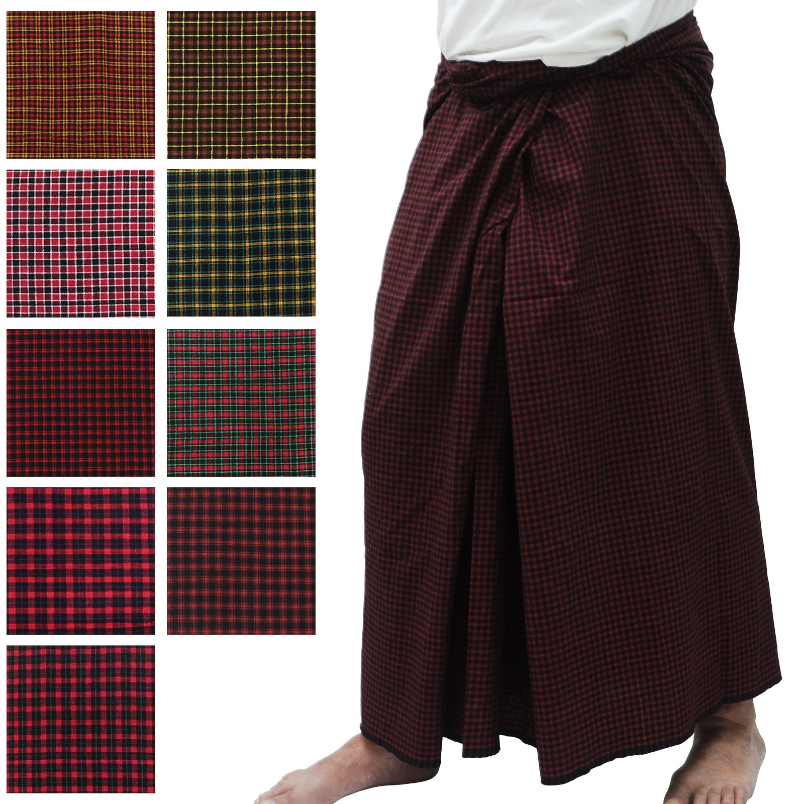 Mens Burmese Pants Paso Myanmar Longyi Traditional Dress Made in Myanmar Clothes