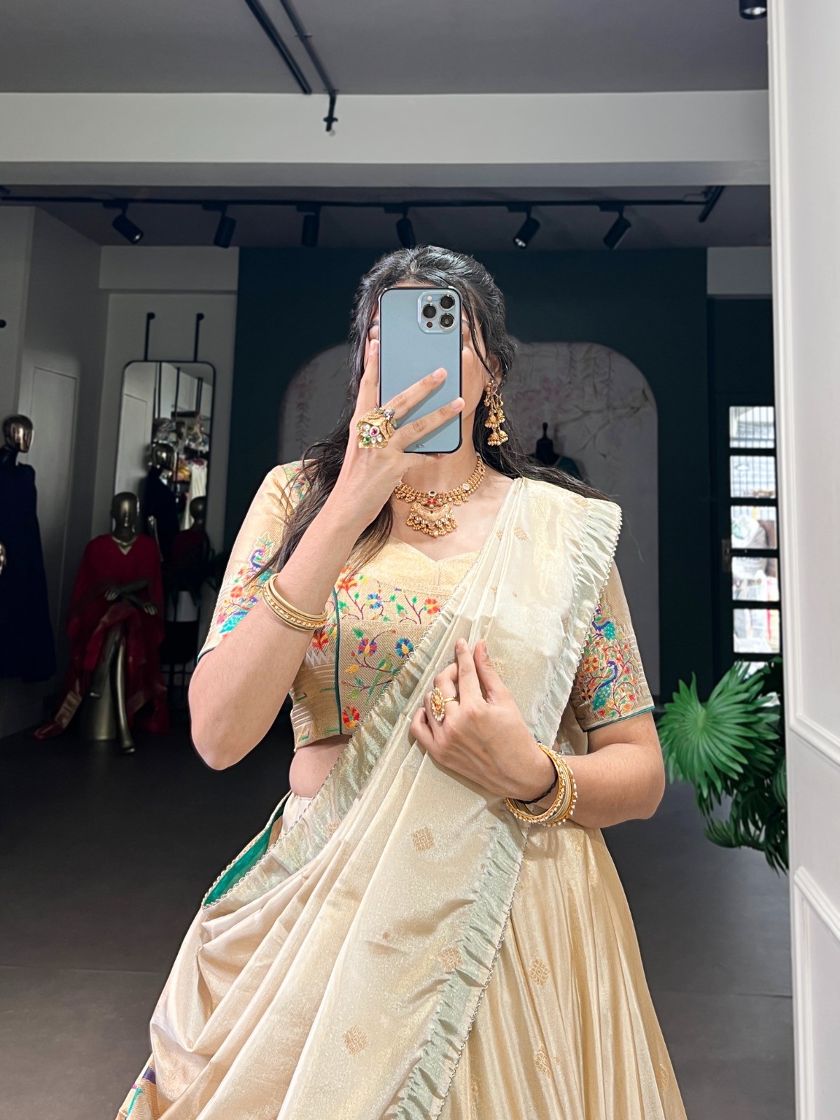 Luxury Shimmer Lehenga Choli Dupatta | Indian Wedding Reception Traditional Wear