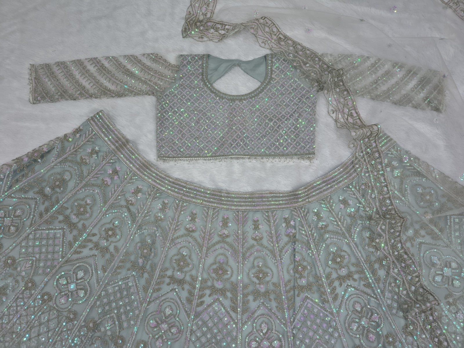 Premium Butterfly Soft Net Lehenga Embellished With Beautiful T Embroidery