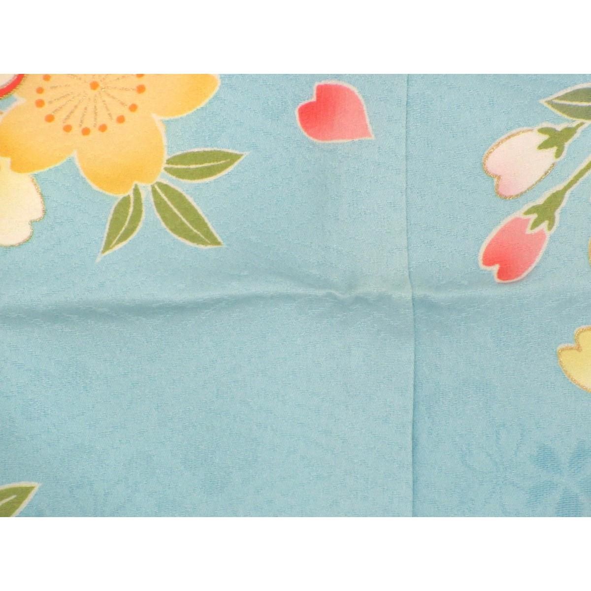 Authentic Japanese Kimono, Yuzen dyeing with gold leaf and gradation dyeing….