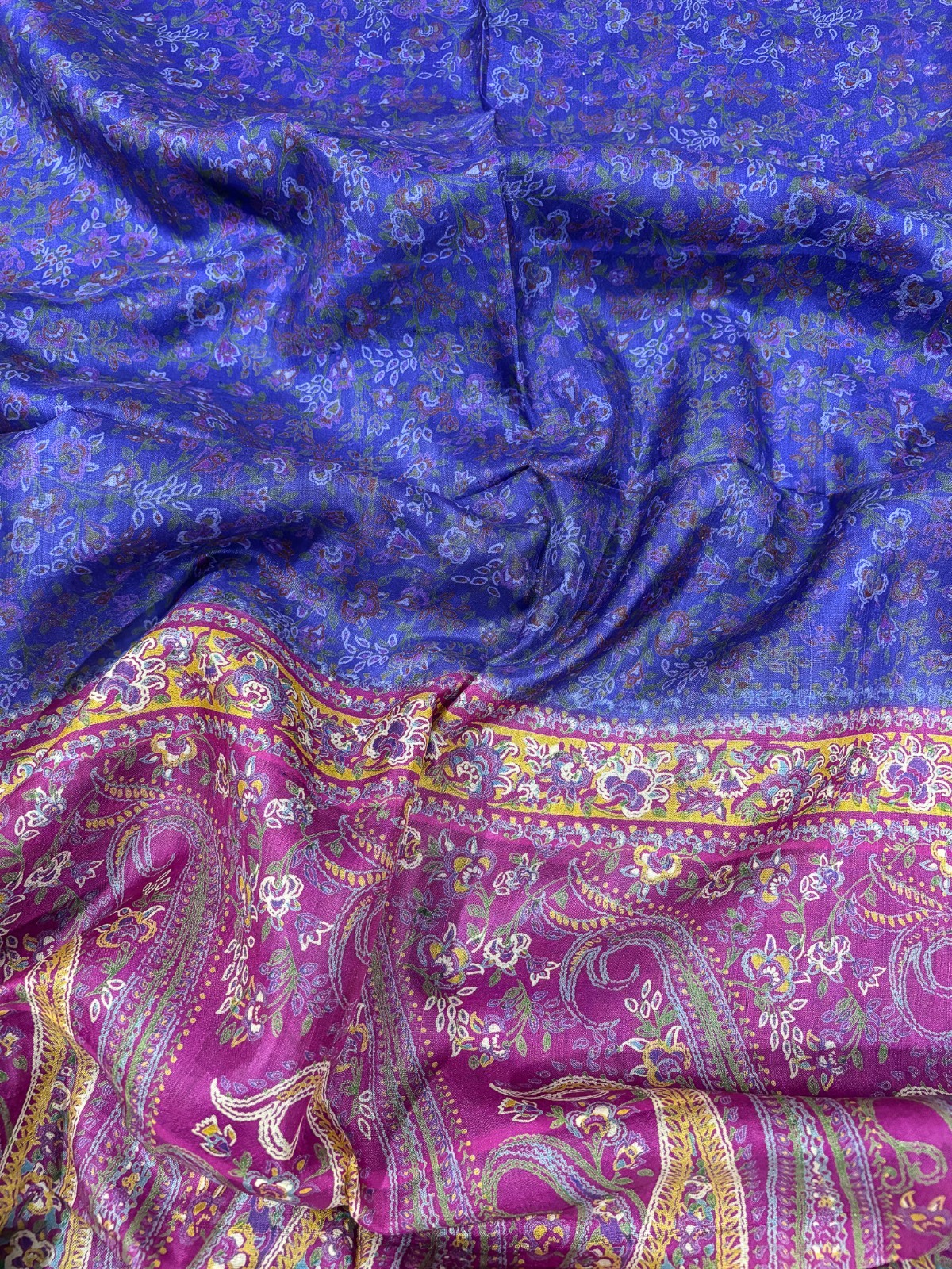 Vintage Silk Saree | Recycled Indian Sari Fabric | Craft Dress Material SS2105