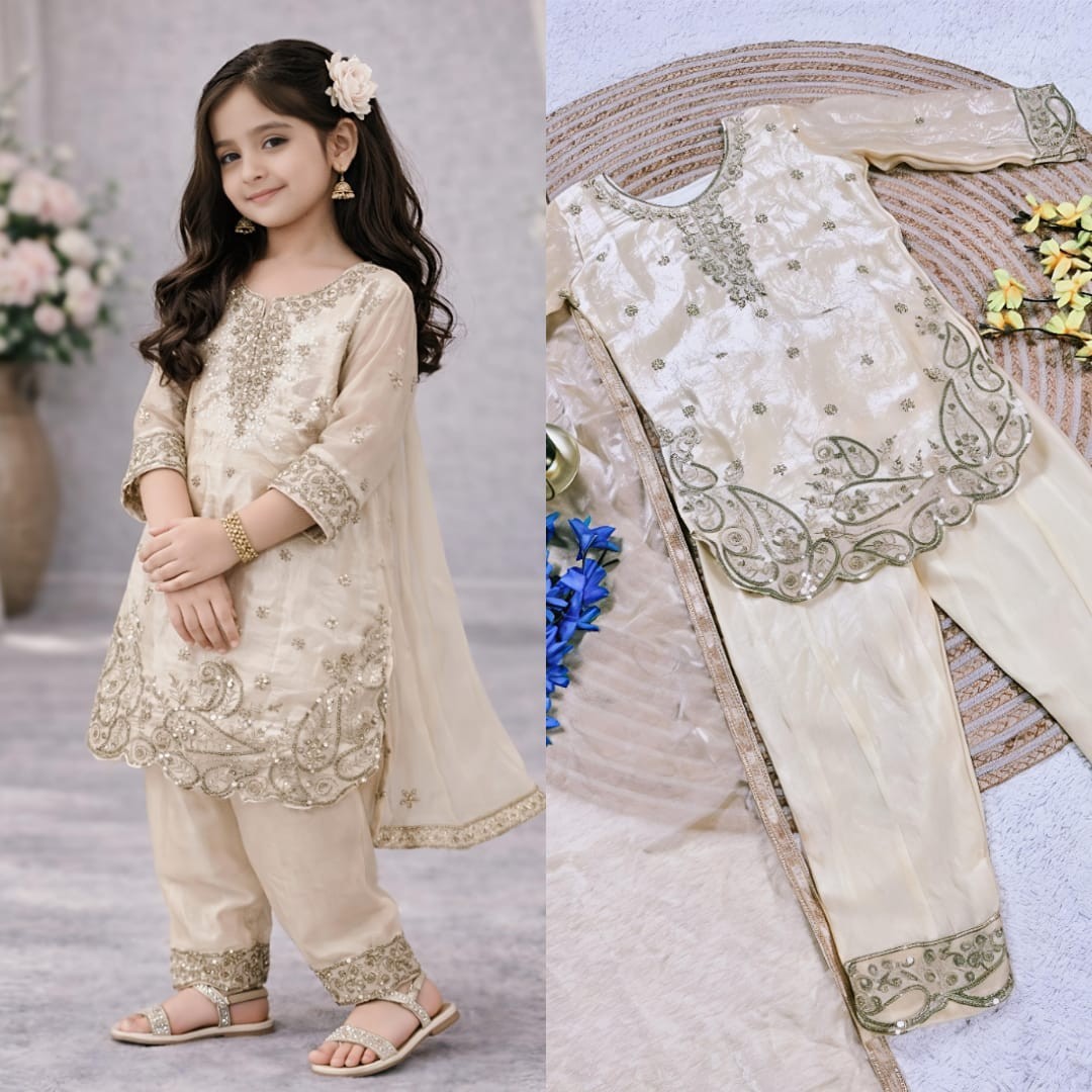 Readymade kids girls top plazzo party wear eid indian girls designer dress