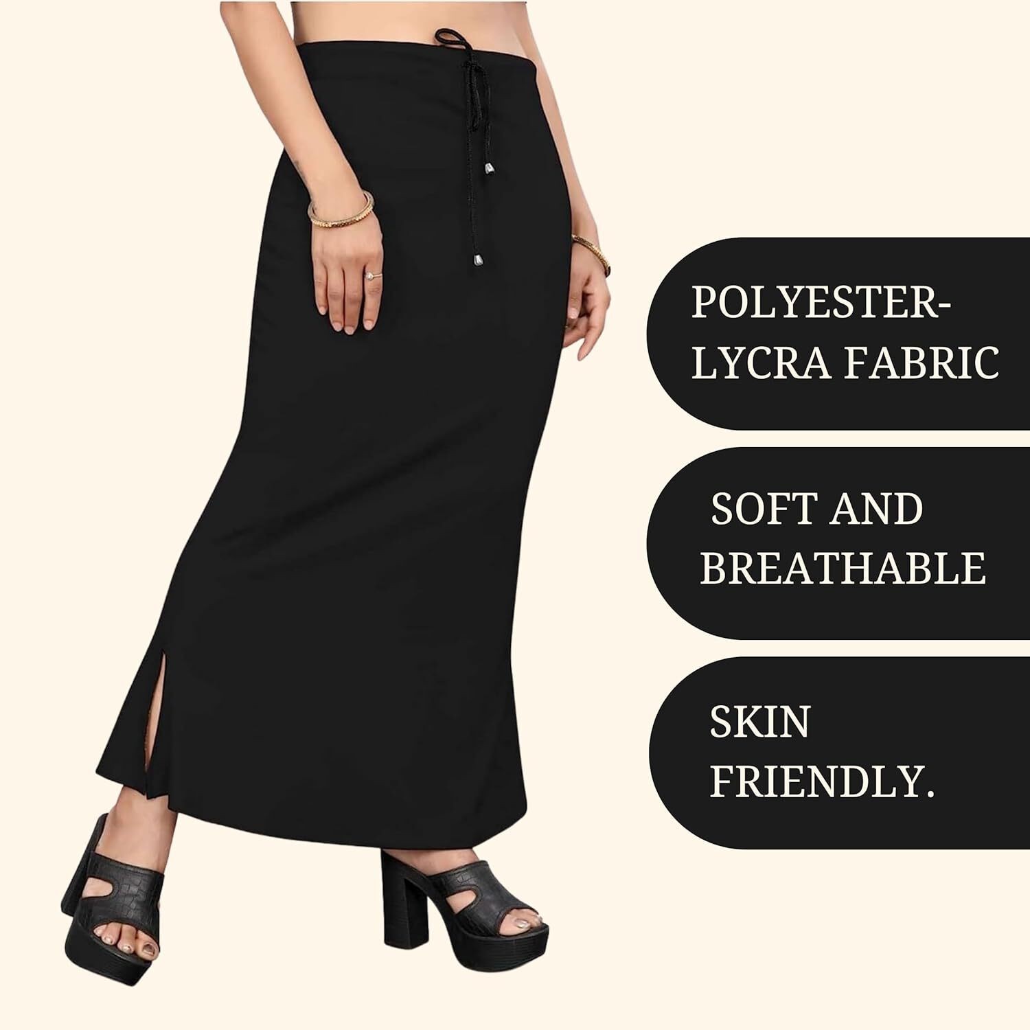 Lycra Saree Shapewear Petticoat for Women by Shreekama