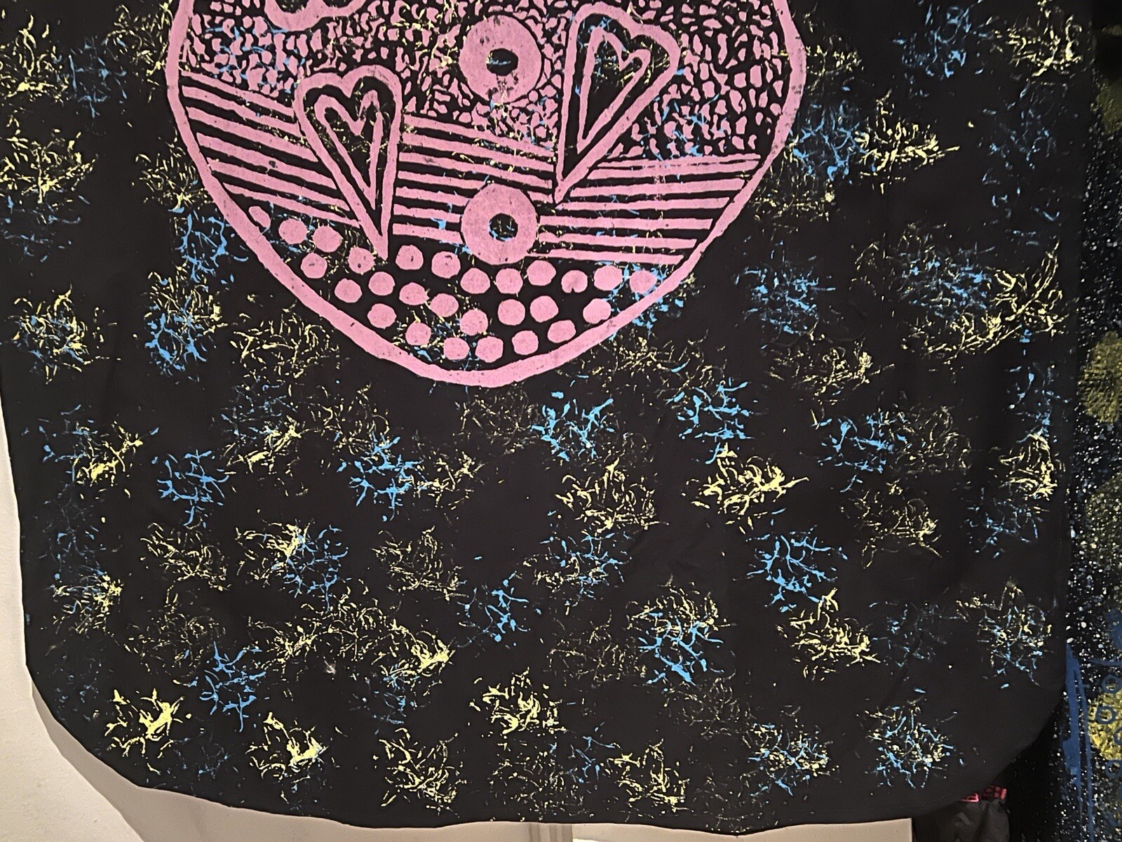 Women’s Nigerian 2-Piece Top and Stretch Tights Party Hand painted New M-L