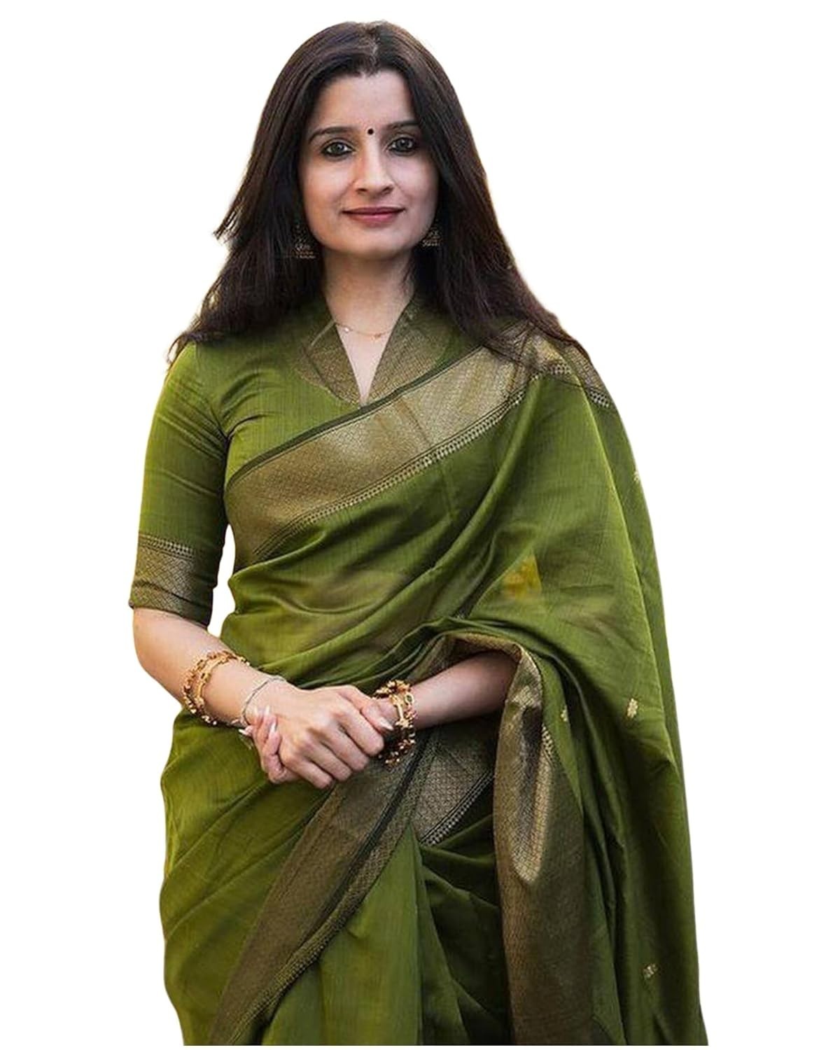 Women’s Banarasi Silk Saree Soft Kanjivaram Sari With Blouse Piece
