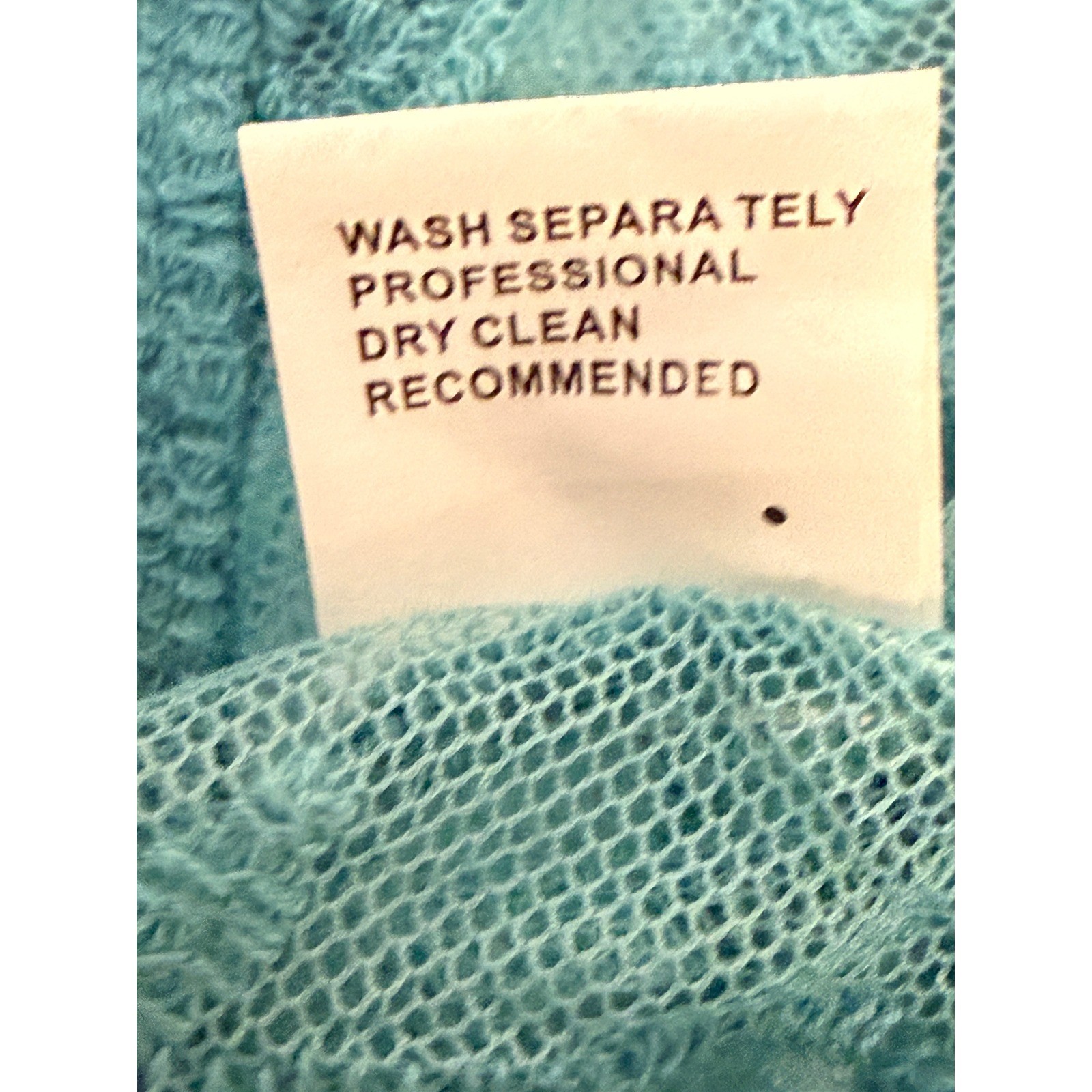 Woven Heart Aqua Floral Lace Long Kimono One Size Boho Cottagecore