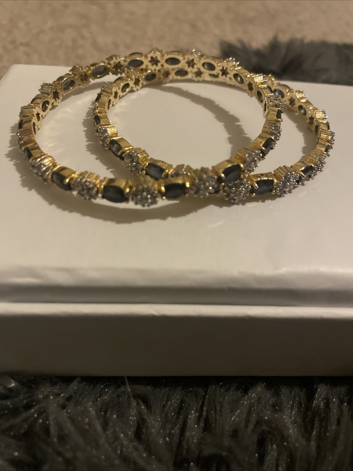 NEW Navy-blue-black Pakistani Indian Kangan /bangles (NEW). Fancy. Size Small