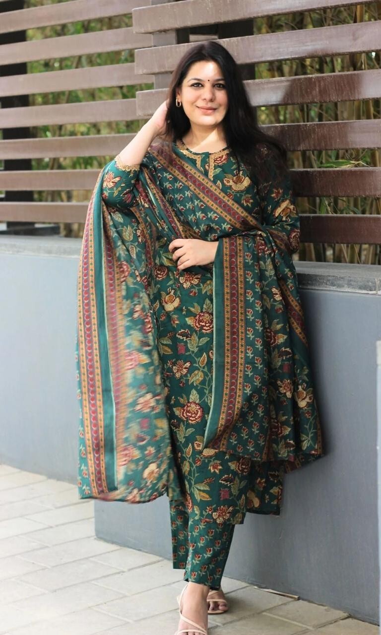 Women Designer Salwar Kameez Indian Pakistani Kurti Pant Dupatta Set Top Tunic