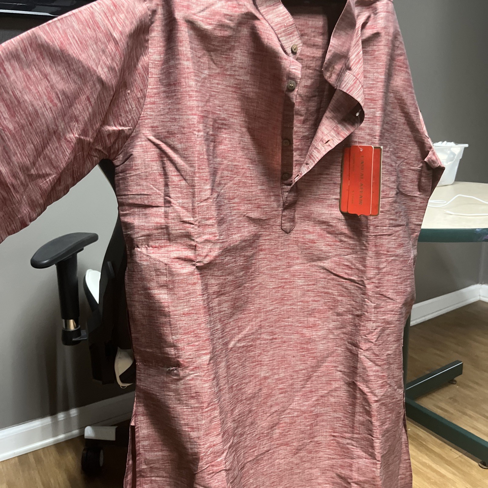Cotton Kurta Red Top Ethos Elite Ethnic Wear Kurta