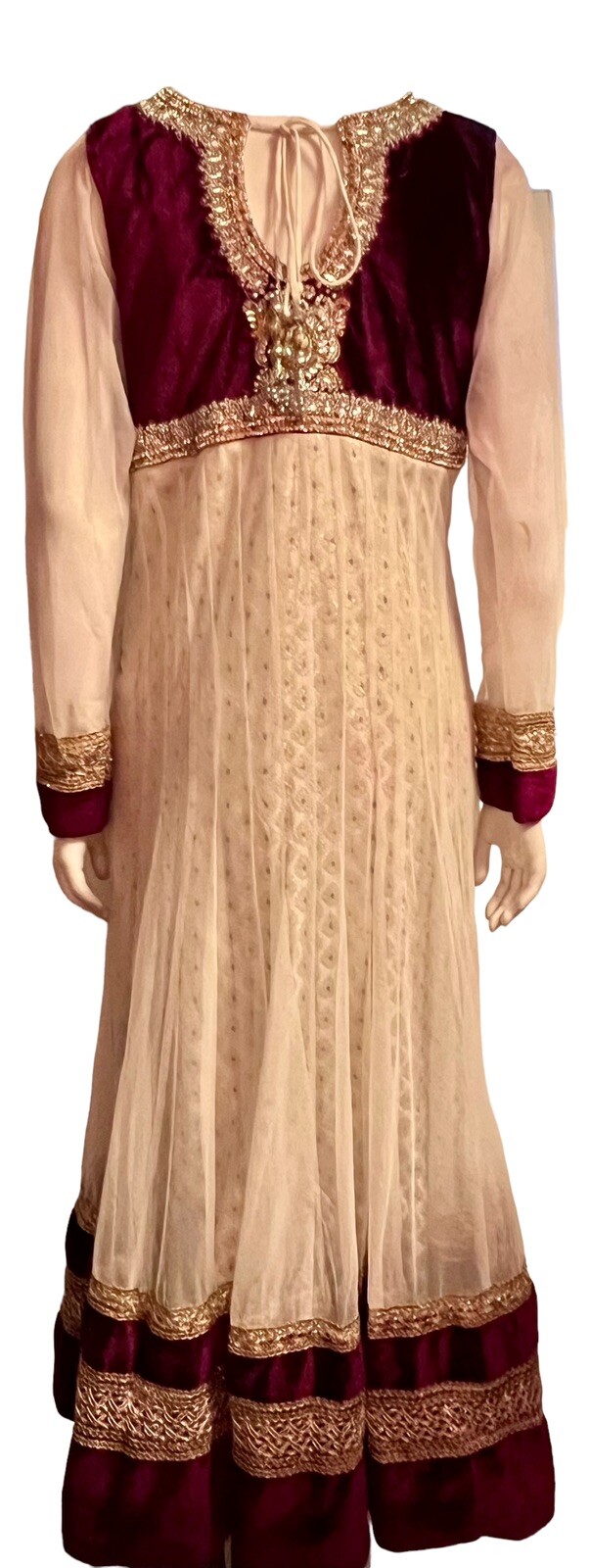 Vidya Fashions Jalandhar City Indian Shalwar Kameez Dress Pant Outfit Burgundy S