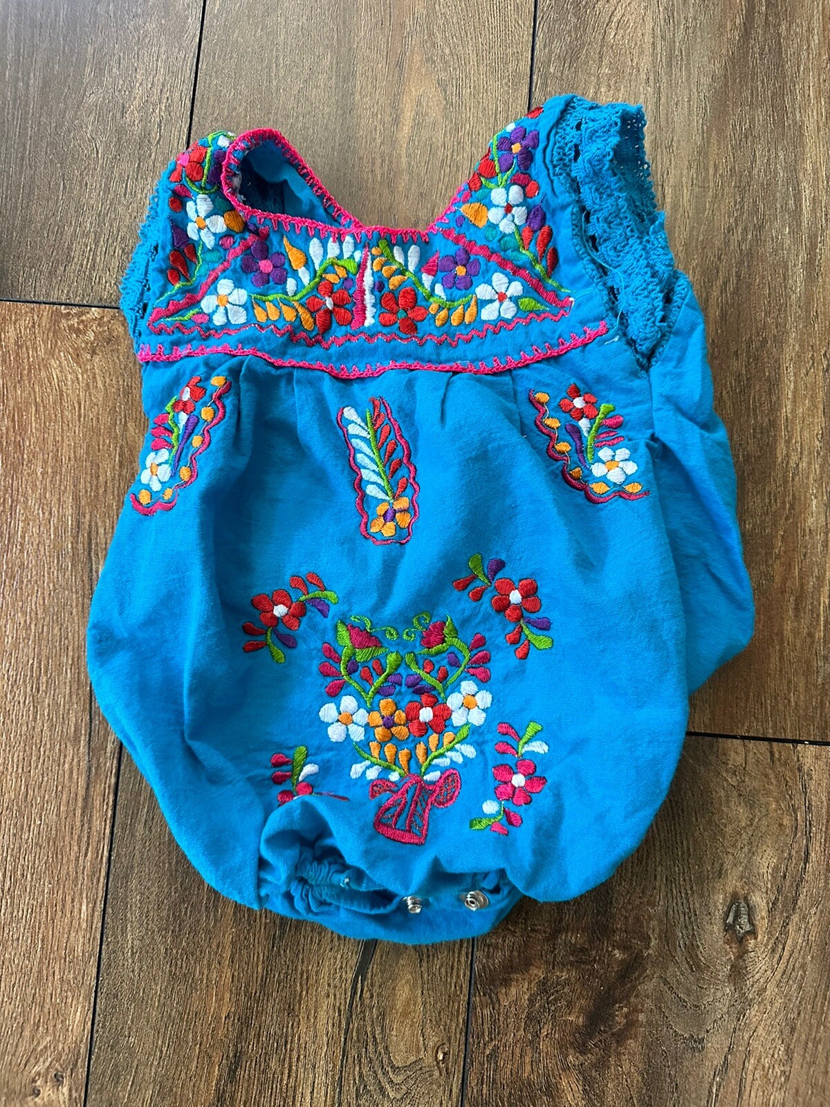 Mexican Embroidered Baby Bodysuit 6-12M