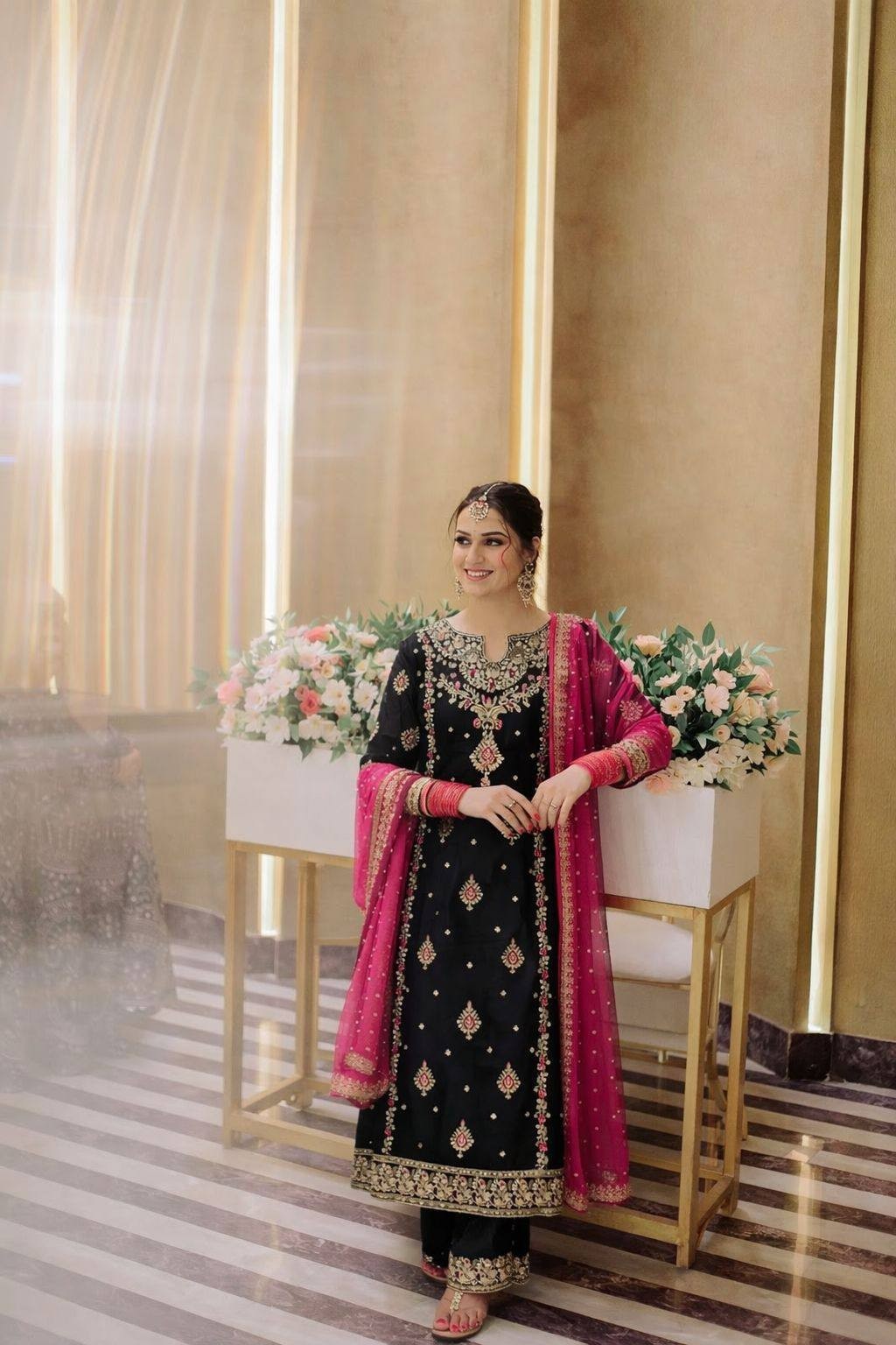Pakistani Ethnic Palazzo Salwar Kameez Ready To Wear Party Wedding Suit Women