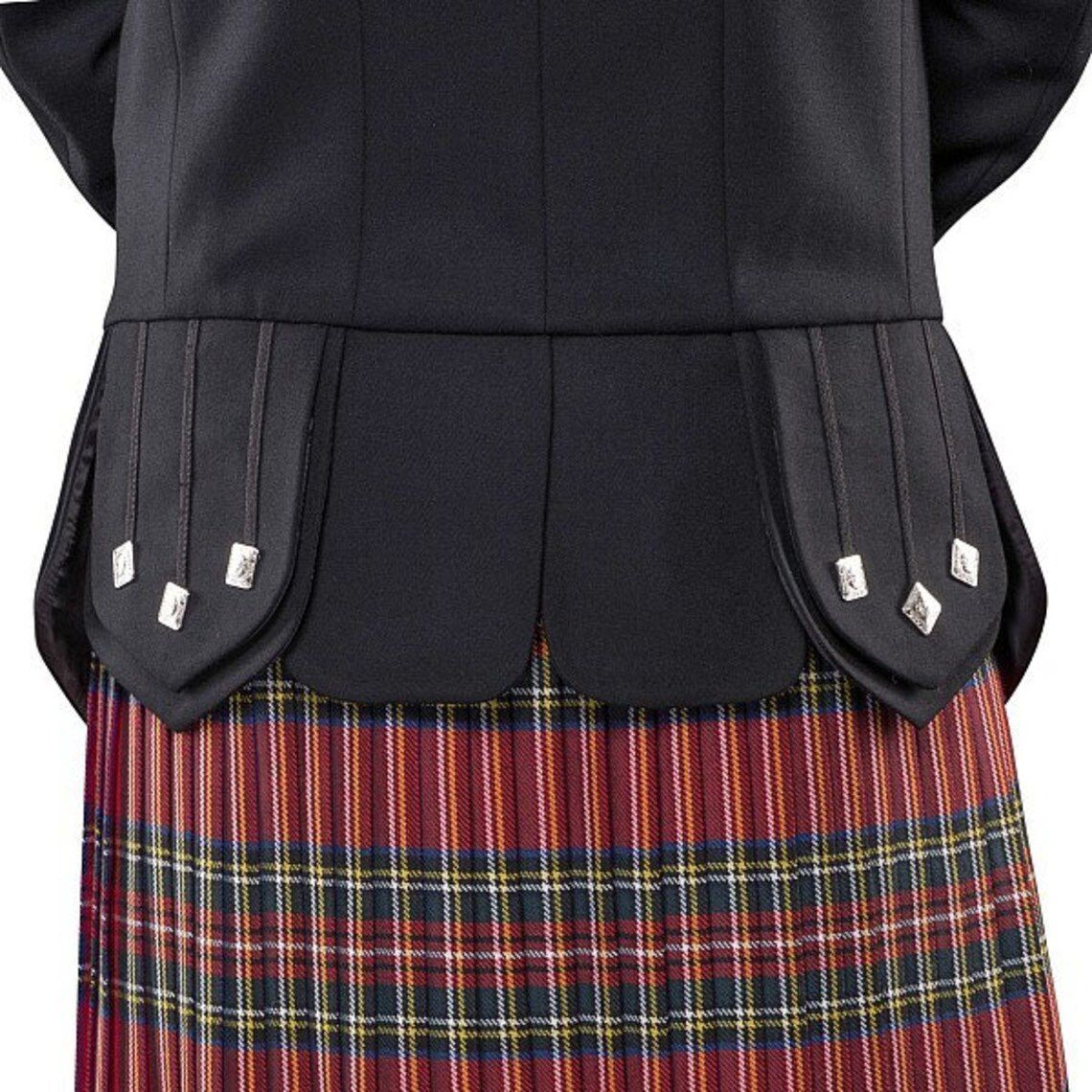 Custom Made Sheriffmuir Doublet Jacket | Scottish Black Doublet Kilt Men Jacket