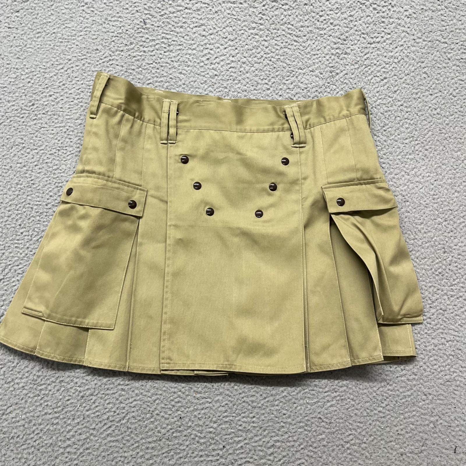 Utilikilts Kilt Mens 44 Khaki Pleated Cargo Highland Games Scottish Utility