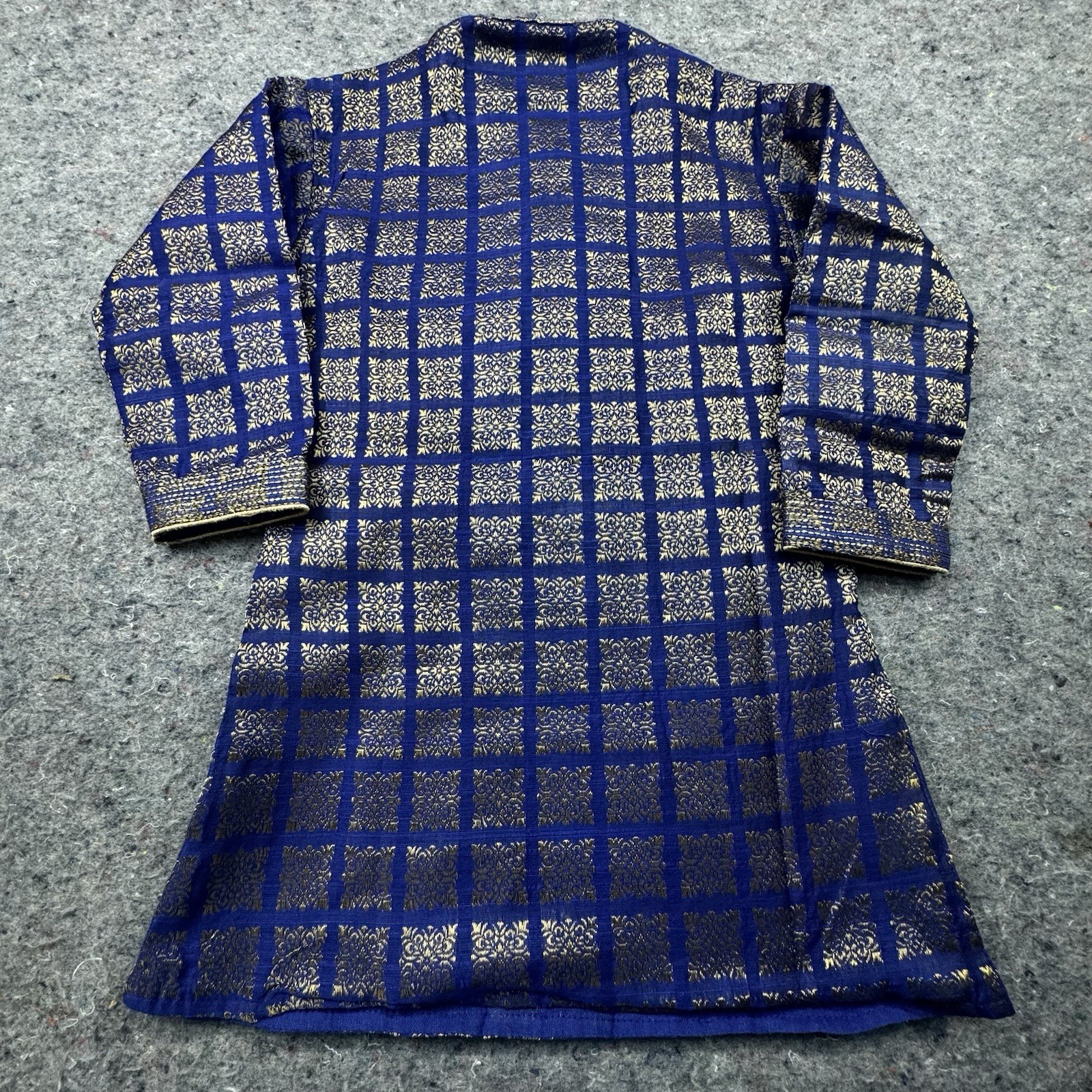 India Boys Blue Gold Kurta Sherwani Tunic Ethnic Size 26. -611
