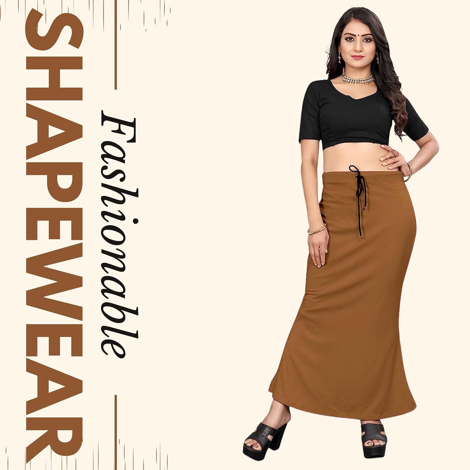 Lycra Saree Shapewear Petticoat for Women by Shreekama