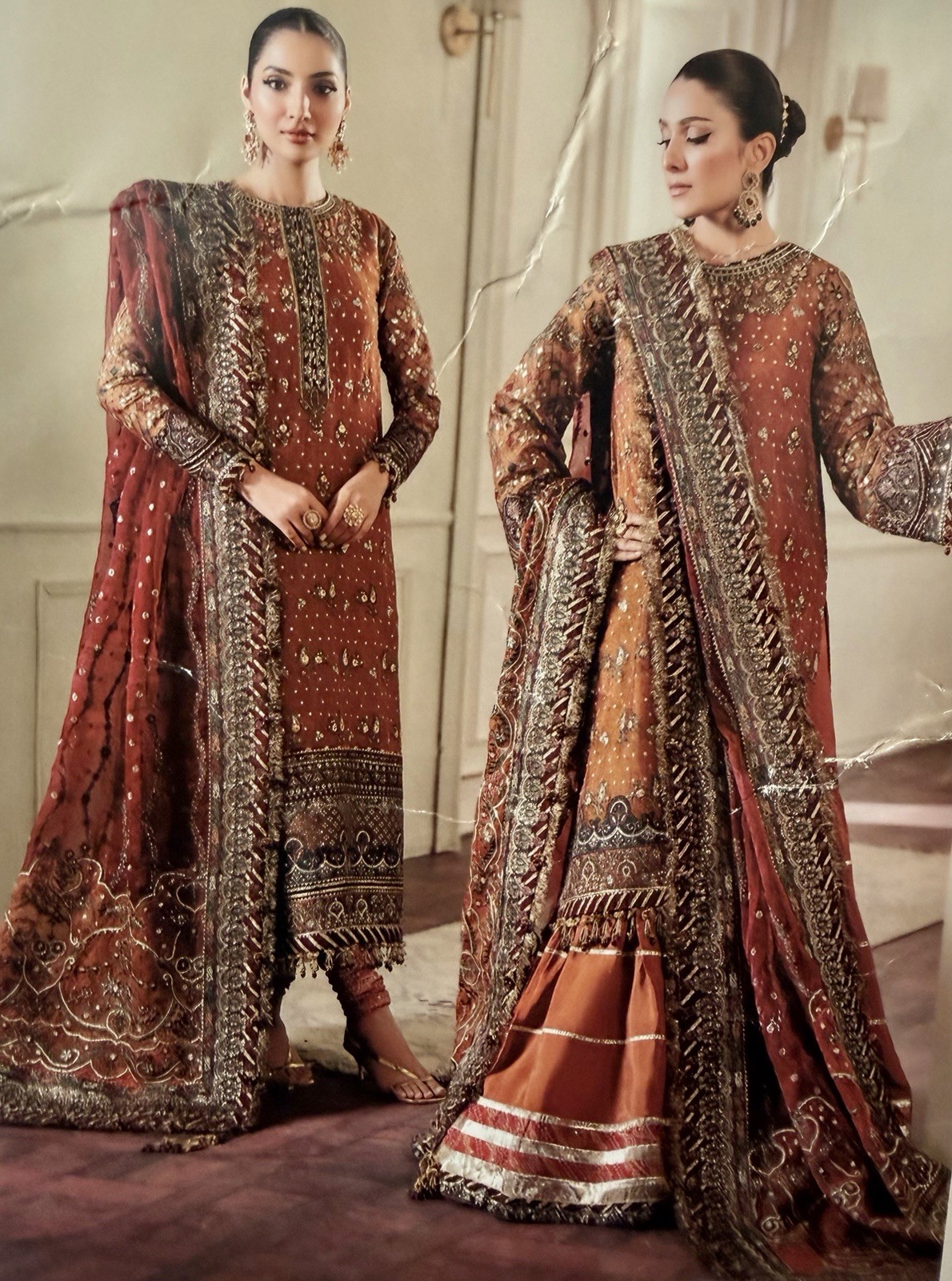 BAROQUE BUST 23”/ 46” Fancy SALWAR KAMEEZ – short shirt / skirt custom sewn