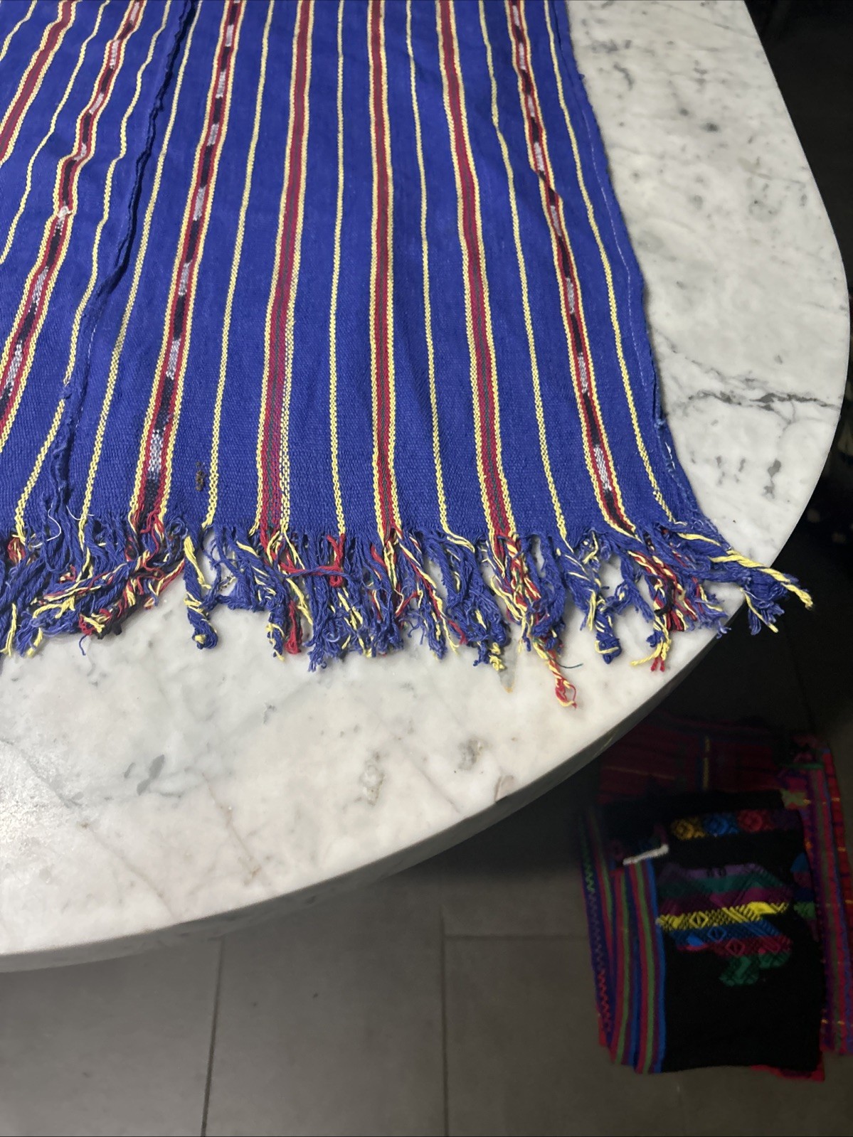 Vtg Huipil Guatemalan Handwoven Square neck Embroidory