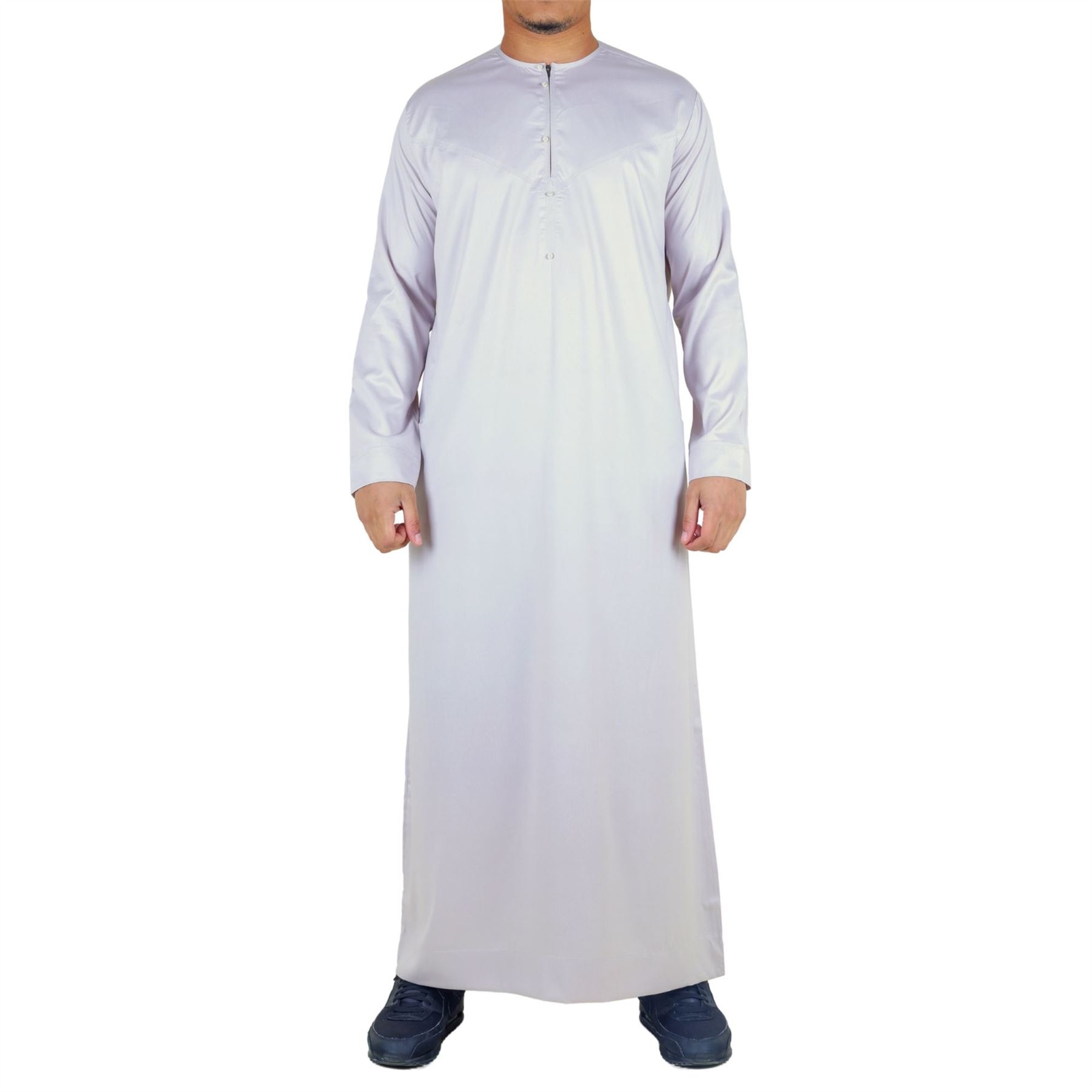 Men’s Cream Satin Emirati Thobe Islamic Clothing | Thobez
