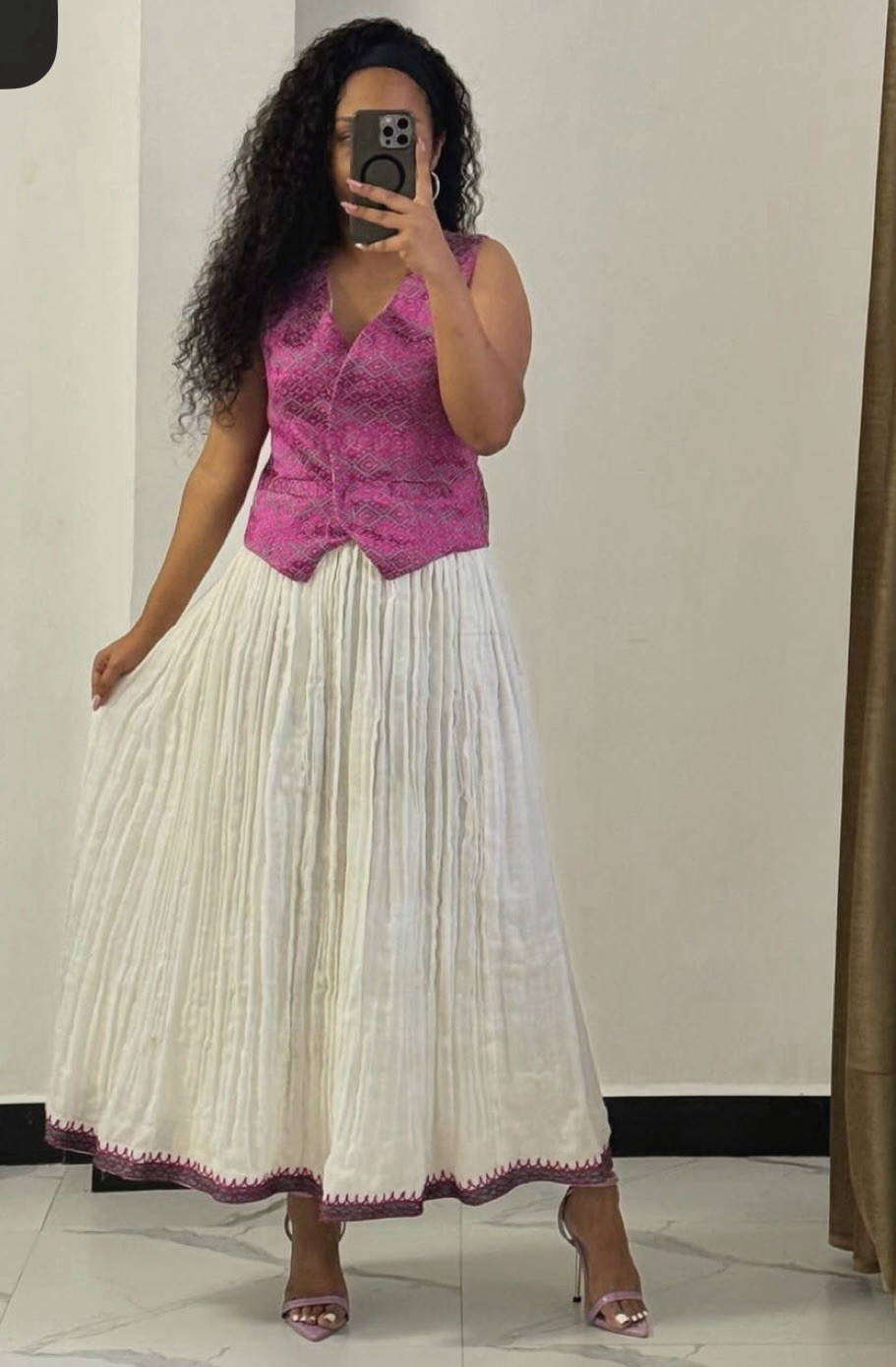 Gorgeously made two pieces Ethiopian Traditional dress