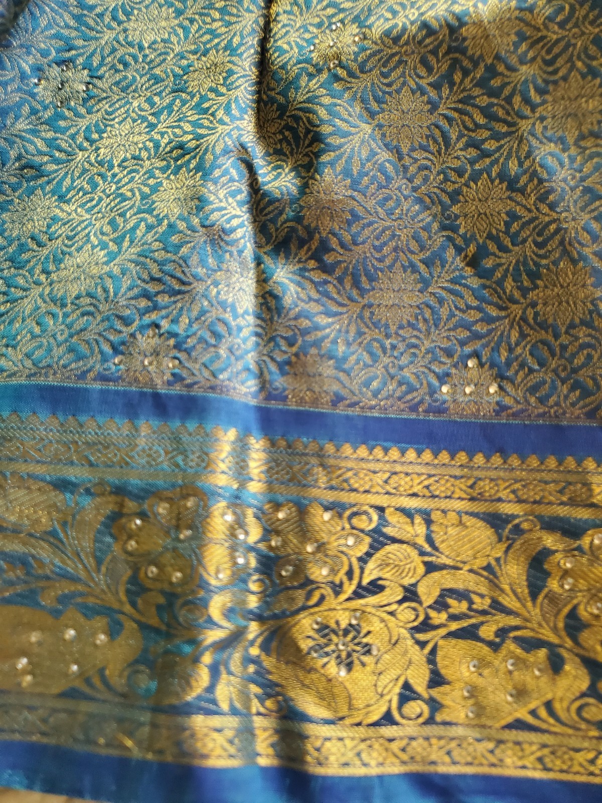 Women Pure Silk Brocade Stonework Kanjivaram Saree Designer Party Wedding Festiv