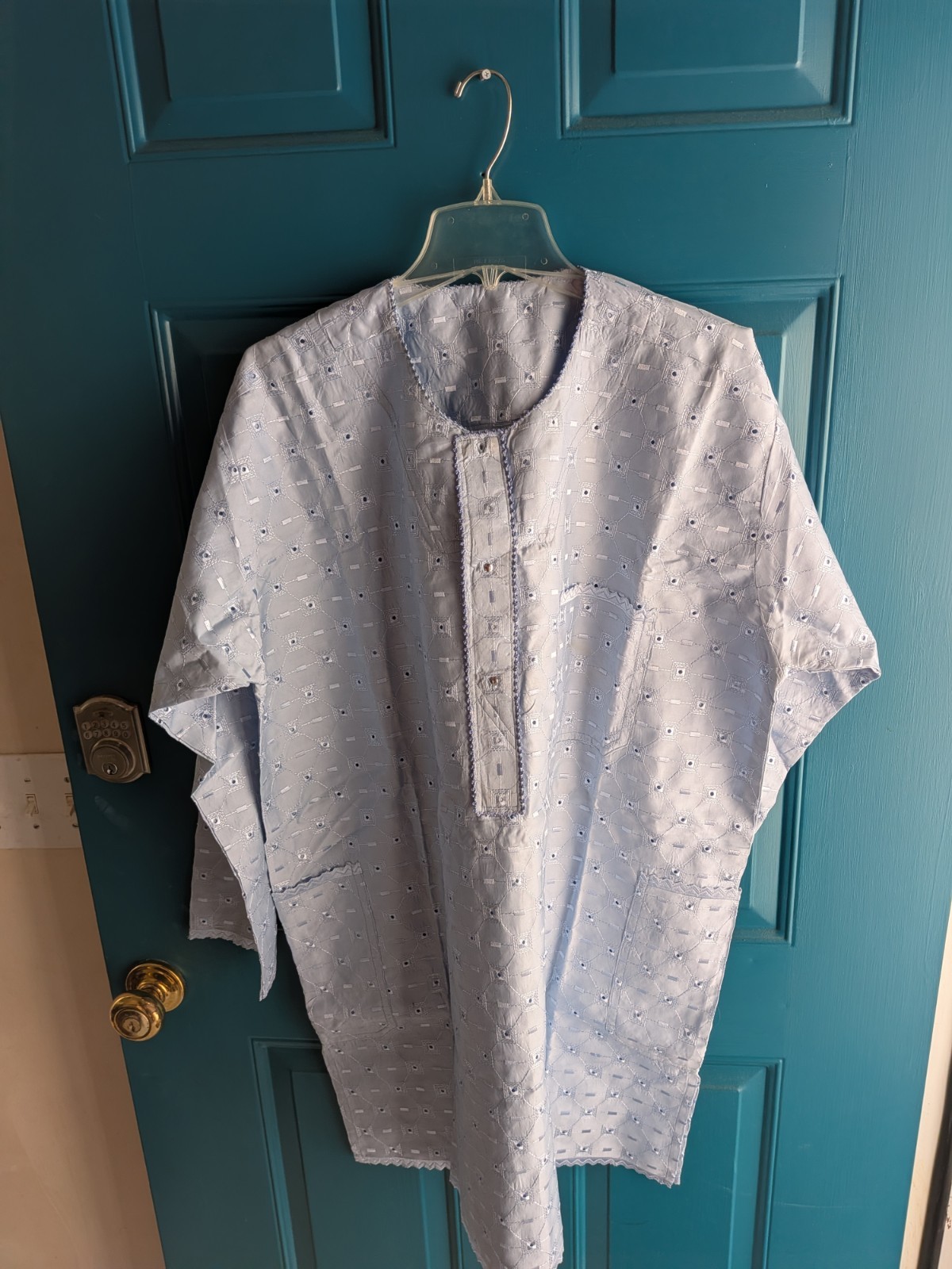 African Men Two Piece Lace Print Top & Pants (Buba & Shokoto), Nigerian style.