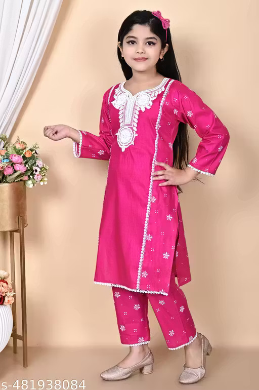 Kurta Set for kids| Stylish Ethnic Wear | Designer Kurti with Pajama for girls