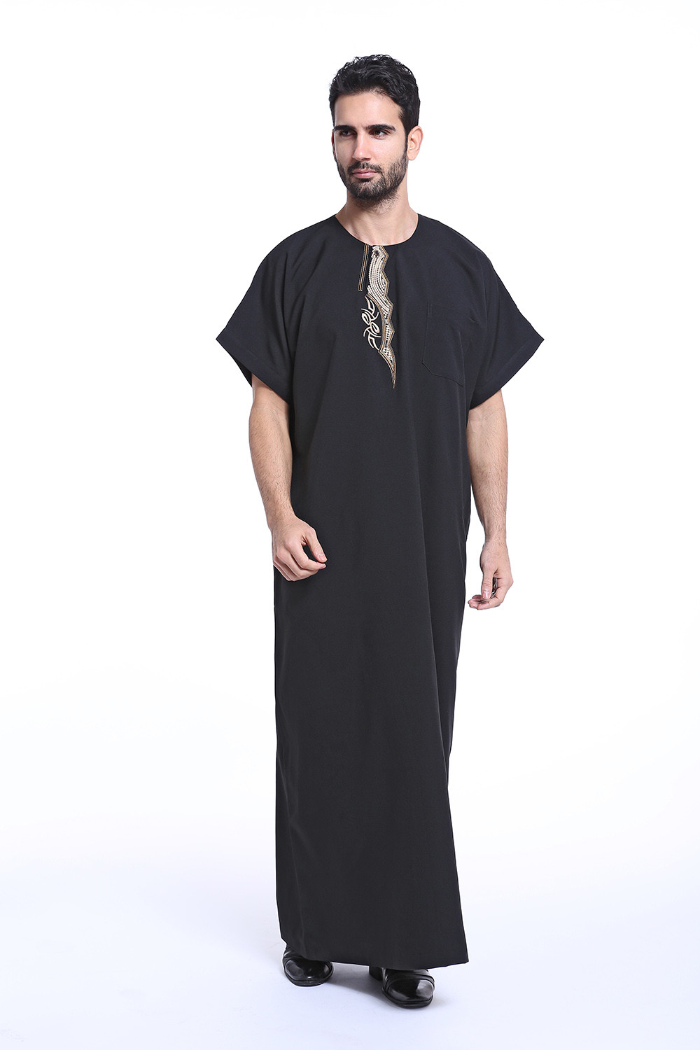 Saudi Thobe Men Galabeya Thoub Abaya Robe Dishdasha Arab Kaftan Muslim Clothing