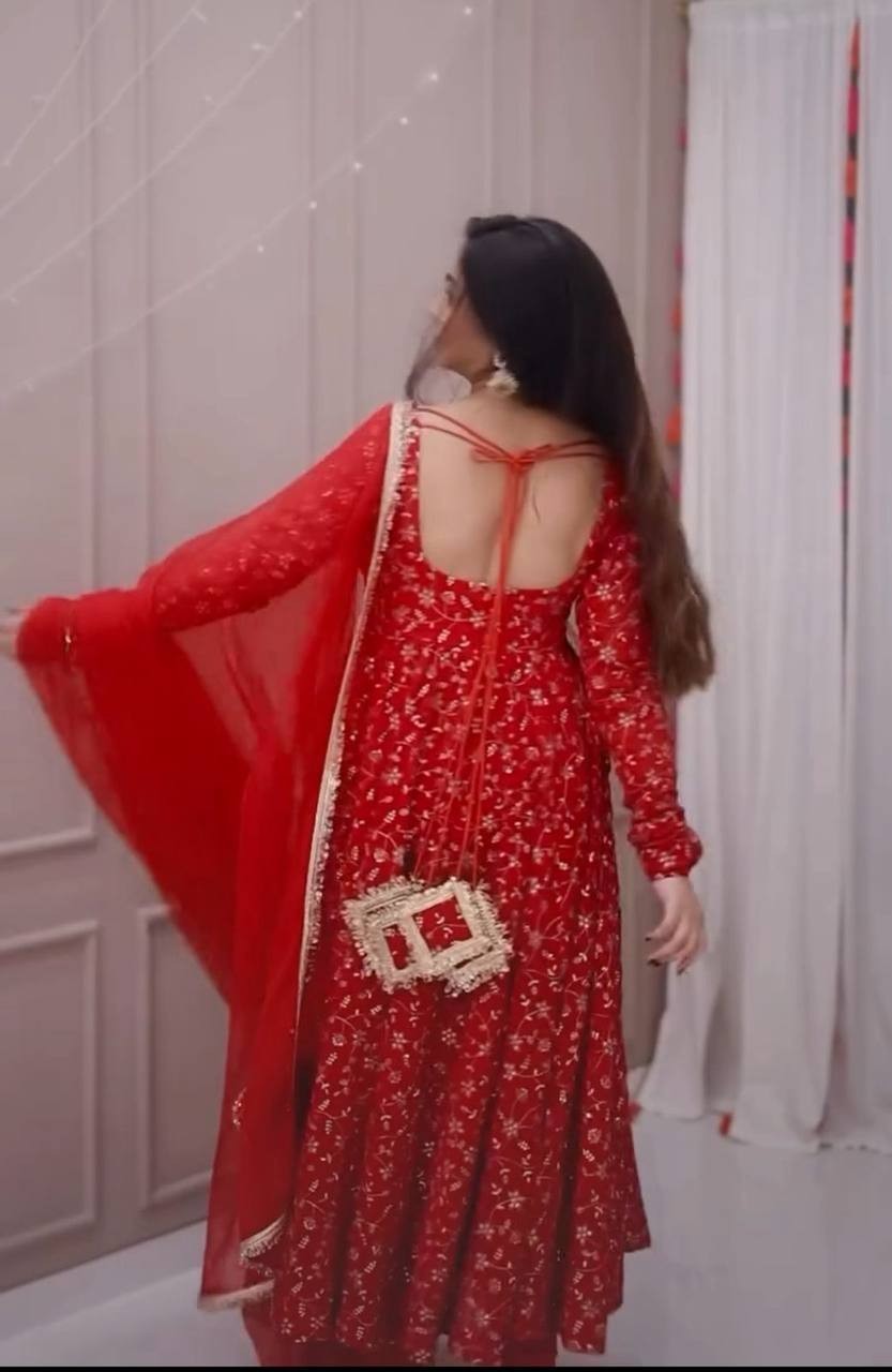 Anarkali suit long gown salwar kameez readymade 3 pcs suit party dress Eid suit