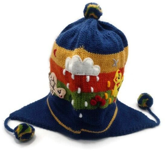 Handmade Chullo for kids – Peruvian Warmer hat for Winter knitting in Woll