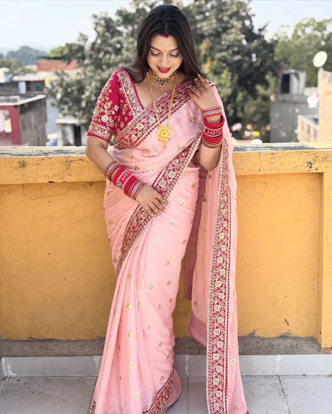 Indian Wedding Saree Soft Georgette Sequins Embroidery Designer Sari for Women