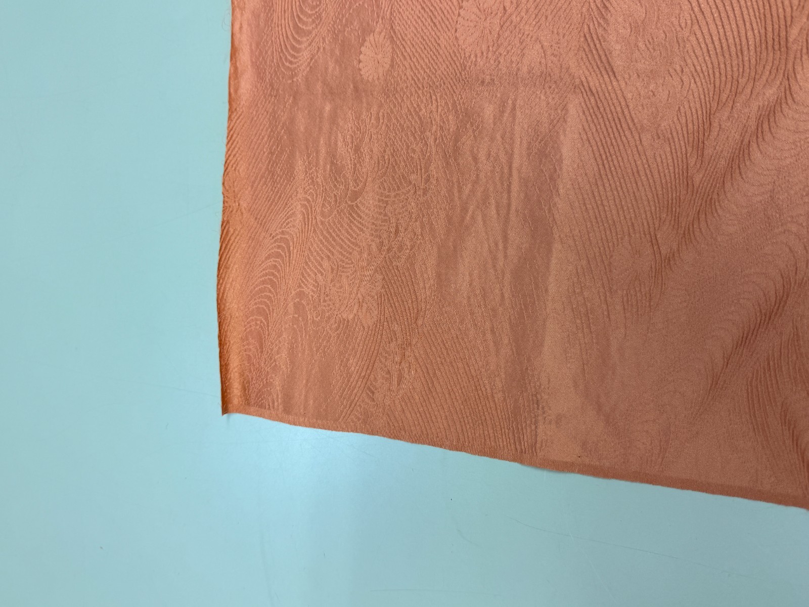 Japanese Vintage Kimono Fabric cloth Boro silk Beige tradition 29.5×13.3 in