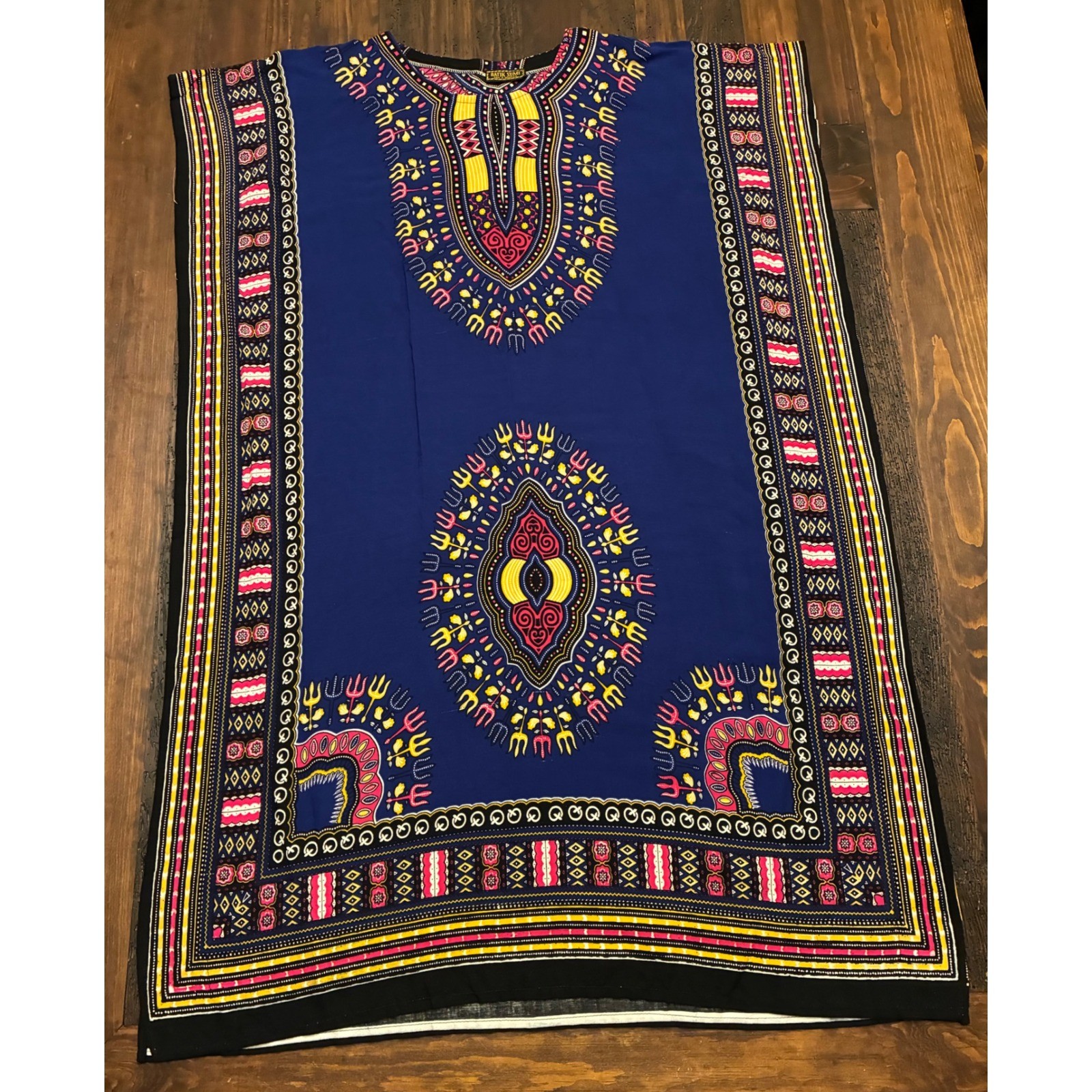 Batik Sumi Indonesian Kaftan Colorful Cotton Resort Wear Dress Batik Print