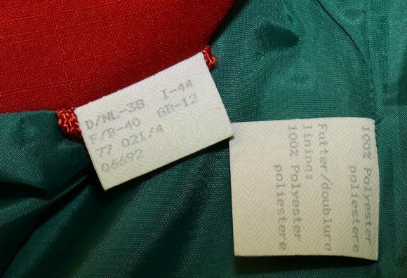 RED Long Jacket VEST SUMMER SPRING German Women Dress Skirt 38 10 M