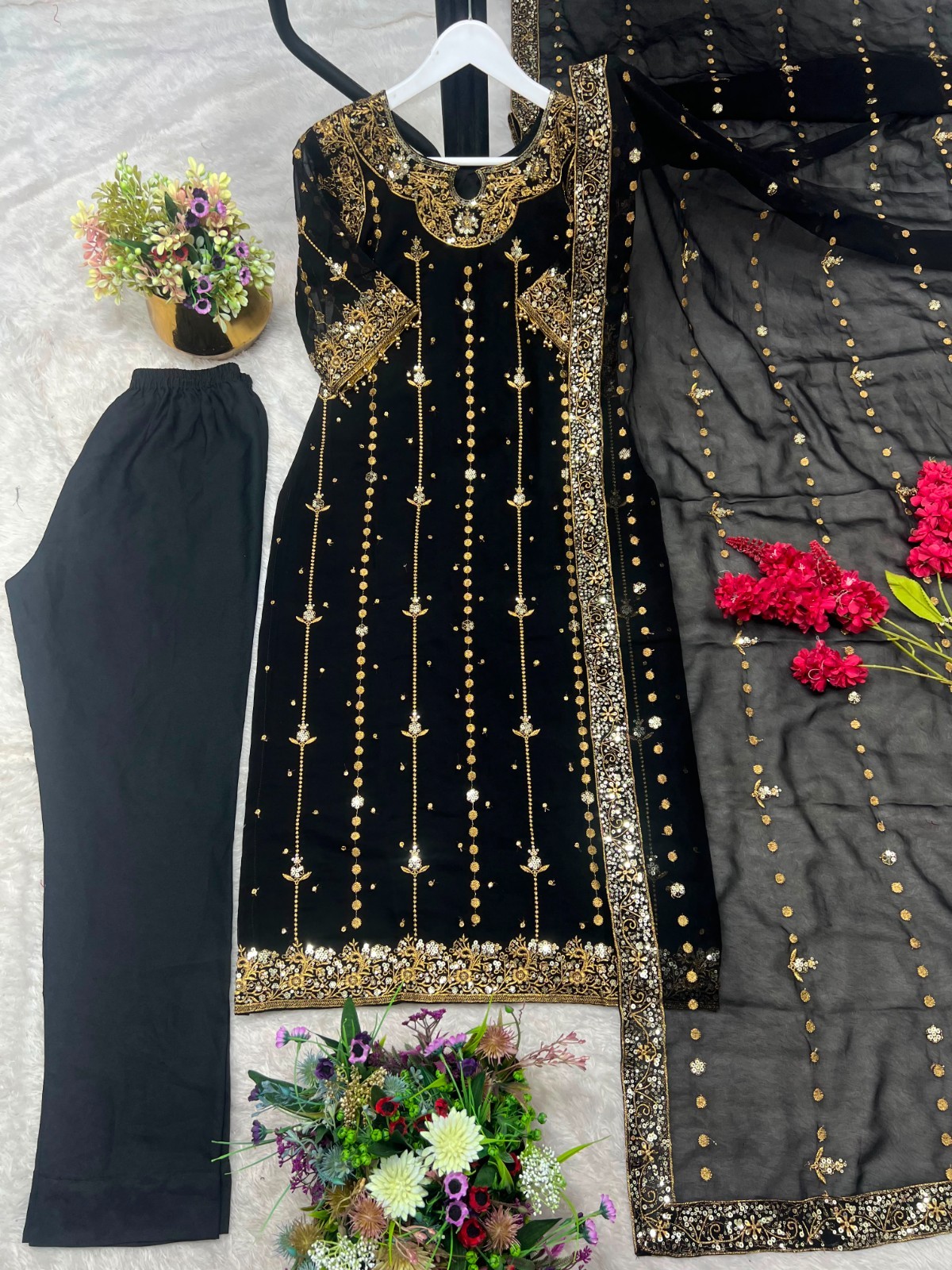 Party 3 Piece Pakistani Eid Dress Salwar Kameez Ready made Suits Indian Wedding