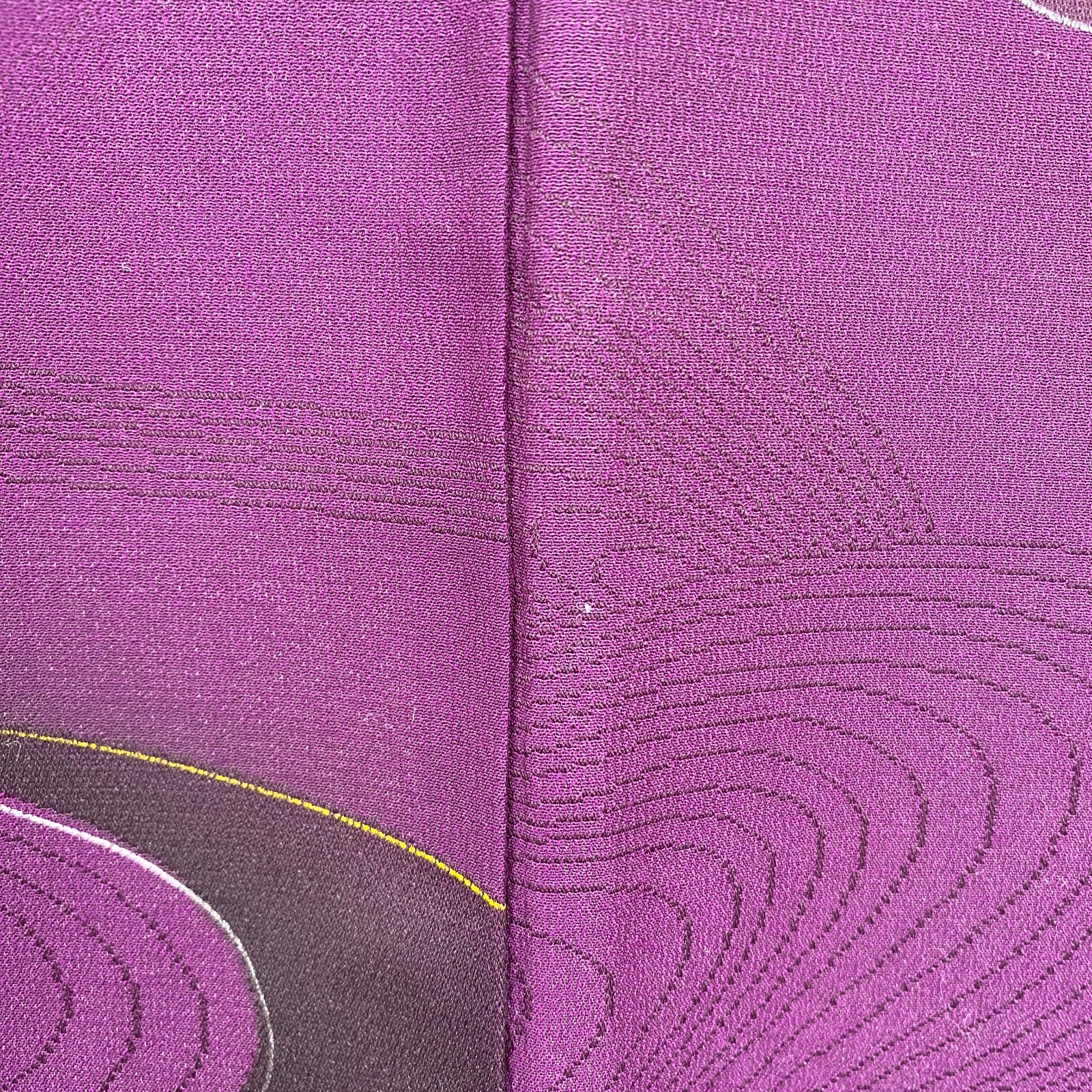 Japanese Vintage Kimono Haori Jacket Polyester Purple Traditional Authentic 30in
