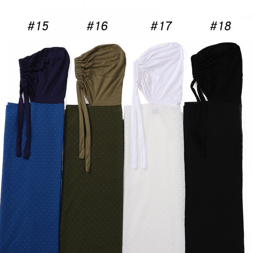 1PCS Muslim Amira with Bonnet Inner Cap Instant Hijab Head Scarf Wraps Shawls