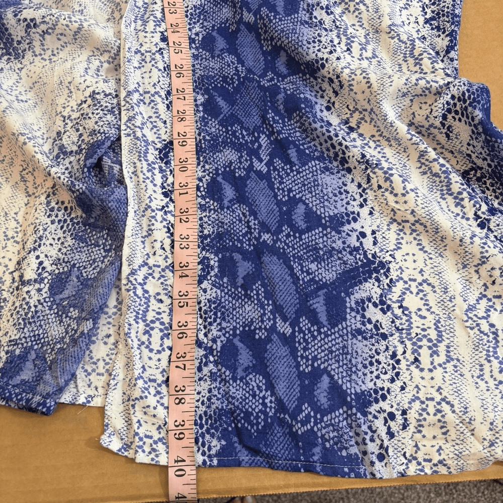 Angie Blue snake print open from short sleeve cardigan kimono