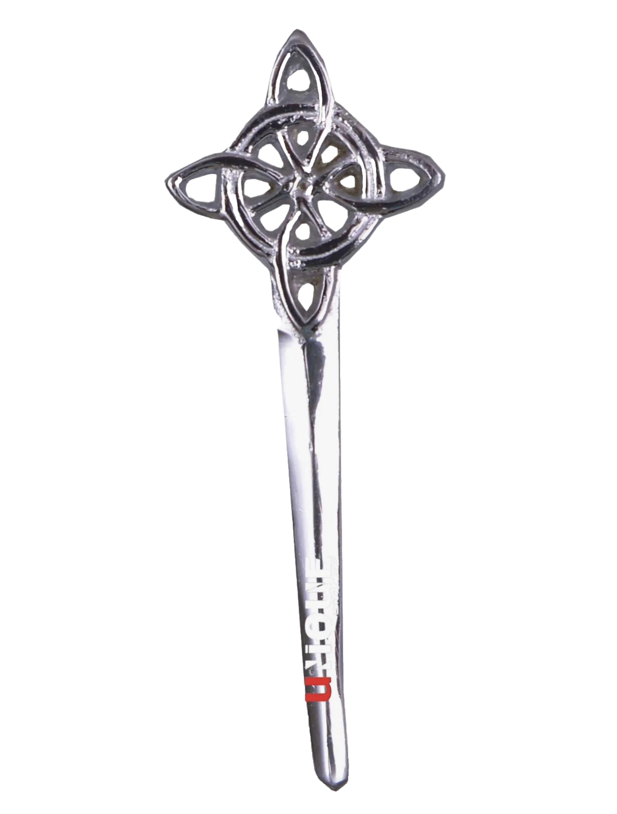 Men’s Scottish Highland Bagpipe Design Kilt Pin Chrome Finish 4” Long