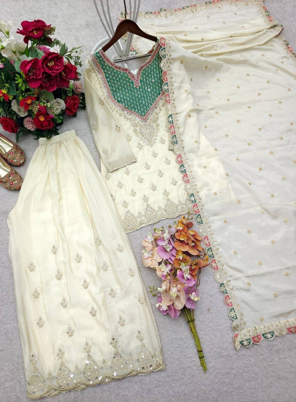 Designer Indian Pakistani top plazzo Bollywood Dress Party Wear Suit wedding